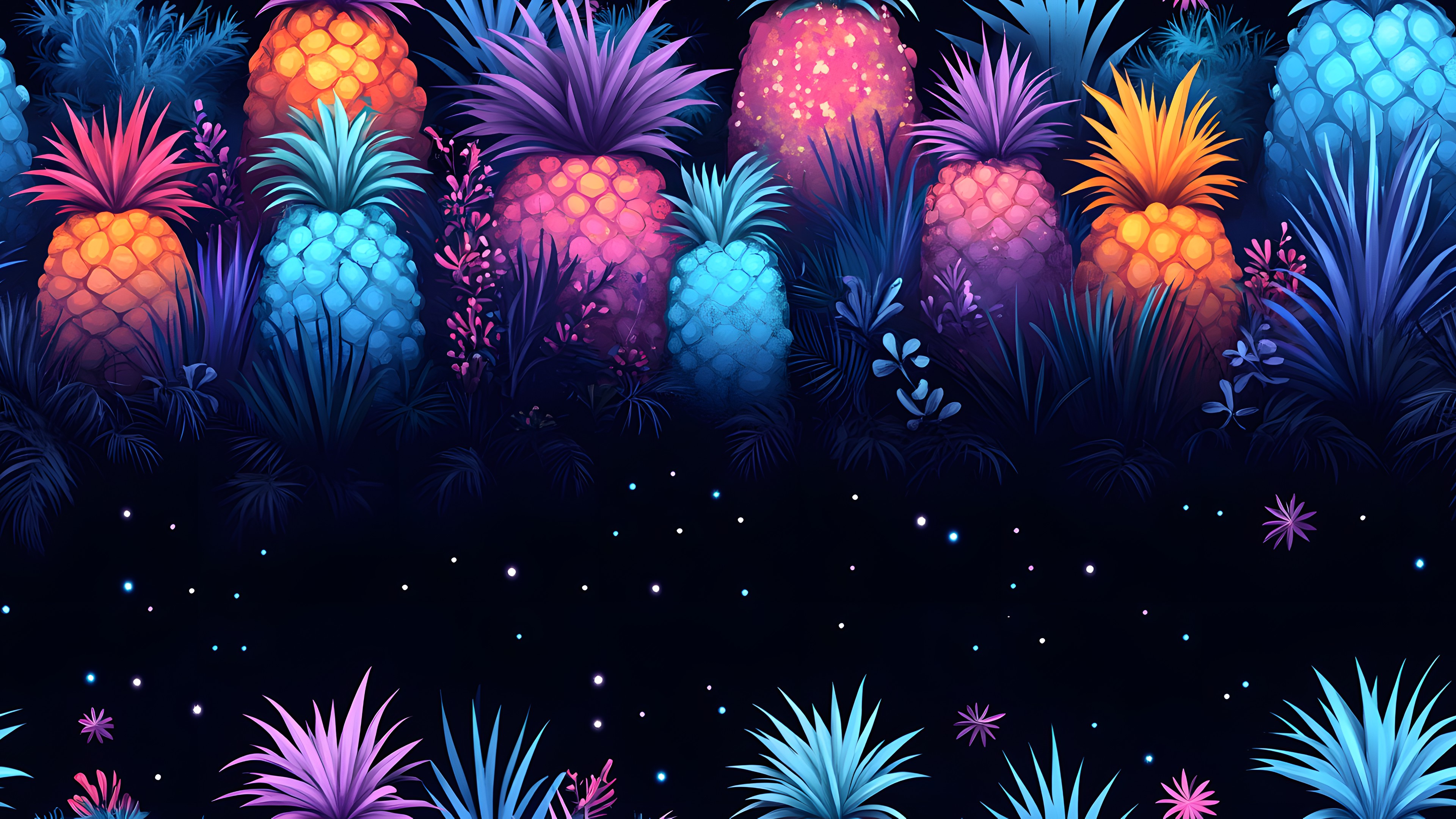 Pineapples, Pineapple, Palm trees, Bromeliads