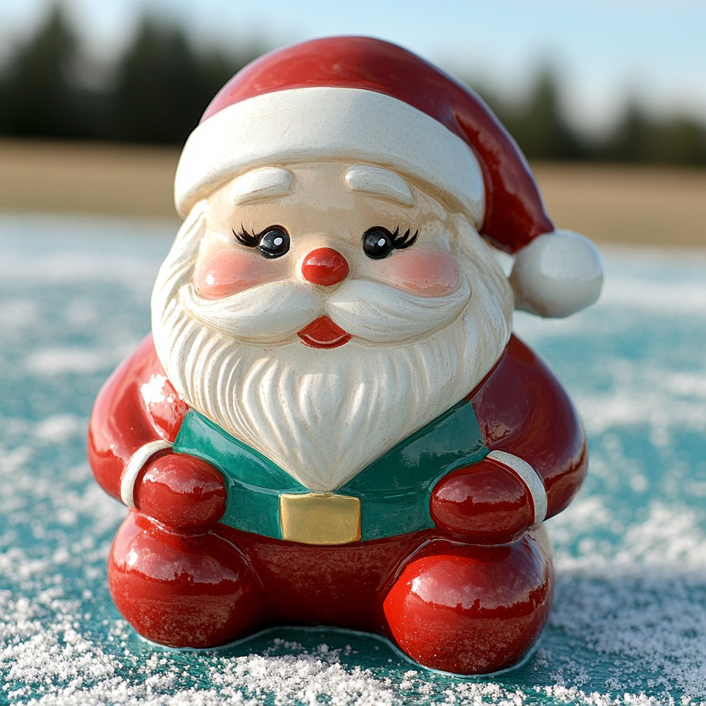 Head, Beard, Human body, Santa claus, Facial hair, Tree, Christmas, Holiday, Event, Fictional character, Happy, Art, Lawn ornament, Christmas eve, Moustache, Carmine, Figurine, Interior design, Souvenir, Ornament