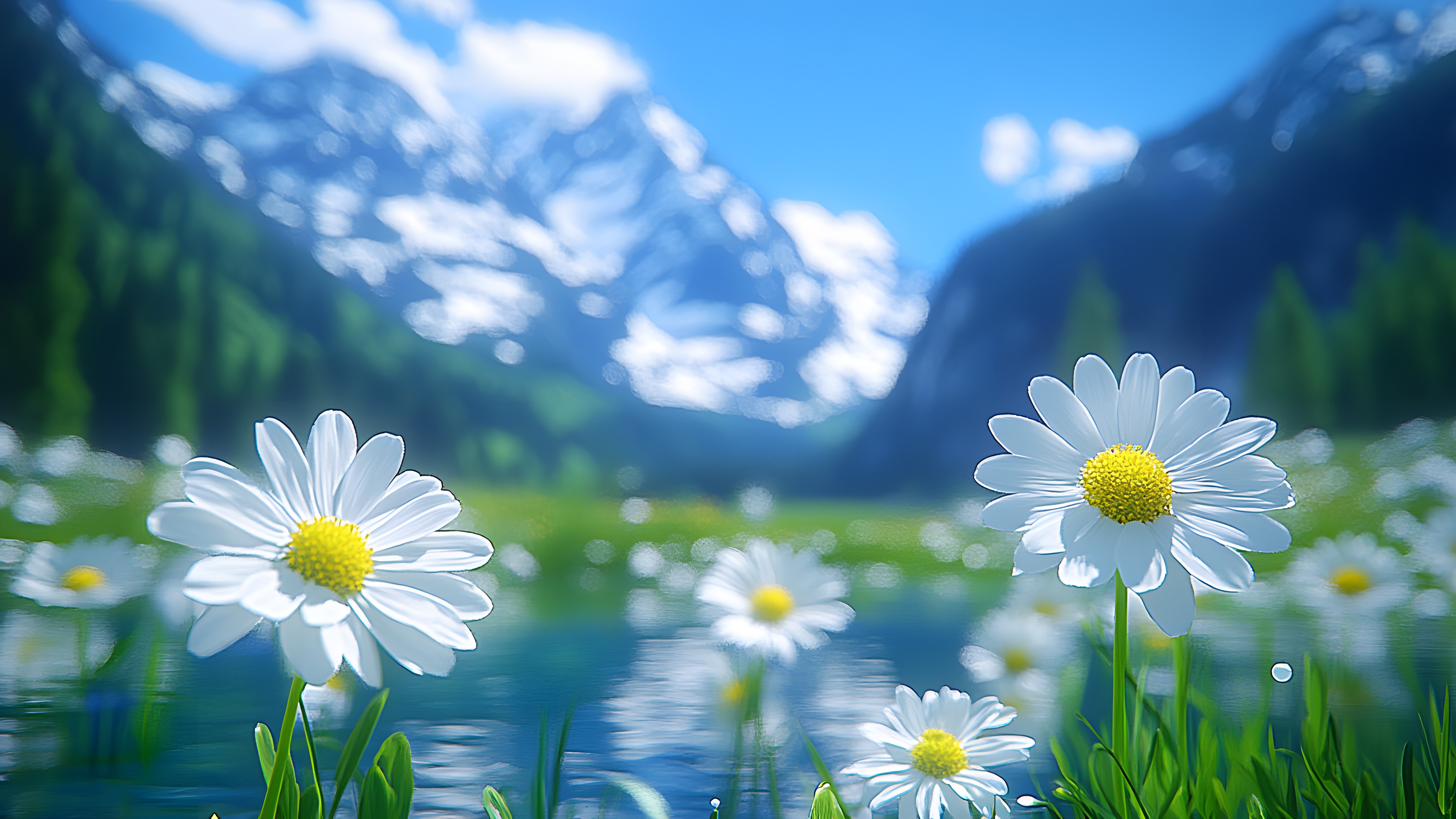 Flower, Petal, Spring, Meadow, Mountain range, Wildflower, Roman chamomile, Herbaceous plant, Alps, Bellis, Chamomile, Marguerite daisy, Common daisy, Oxeye daisy, Daisy family, Mount Scenery, Stock photography