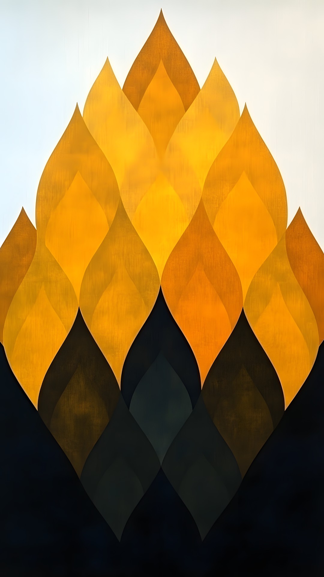 Yellow, Orange, Triangle, Symmetry, Graphics