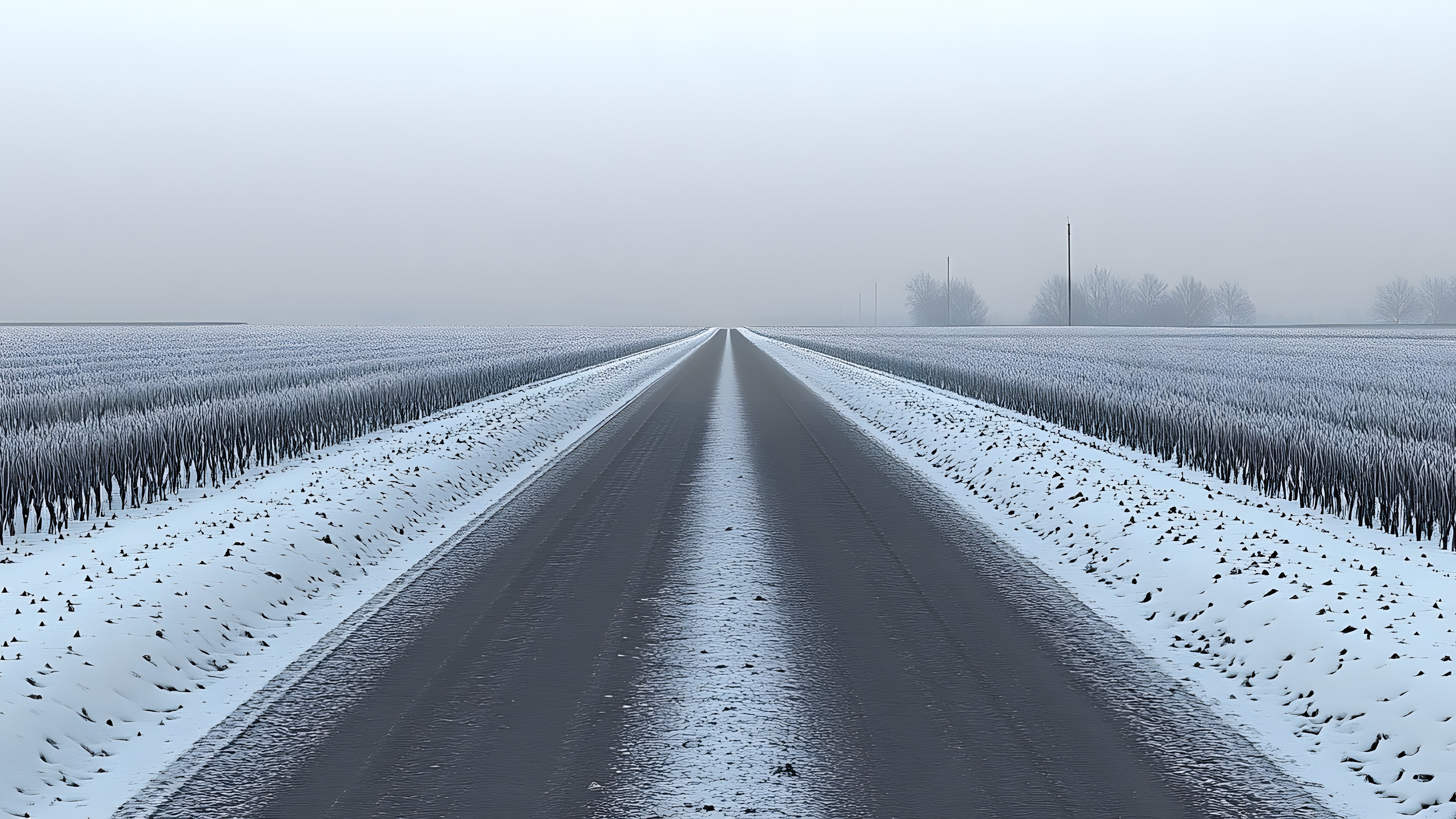 Winter, Snow, atmospheric phenomenon, Frost, Freezing, Grey, Field, Agriculture, Precipitation, Evening, Highway, Ice, Wind, Winter storm