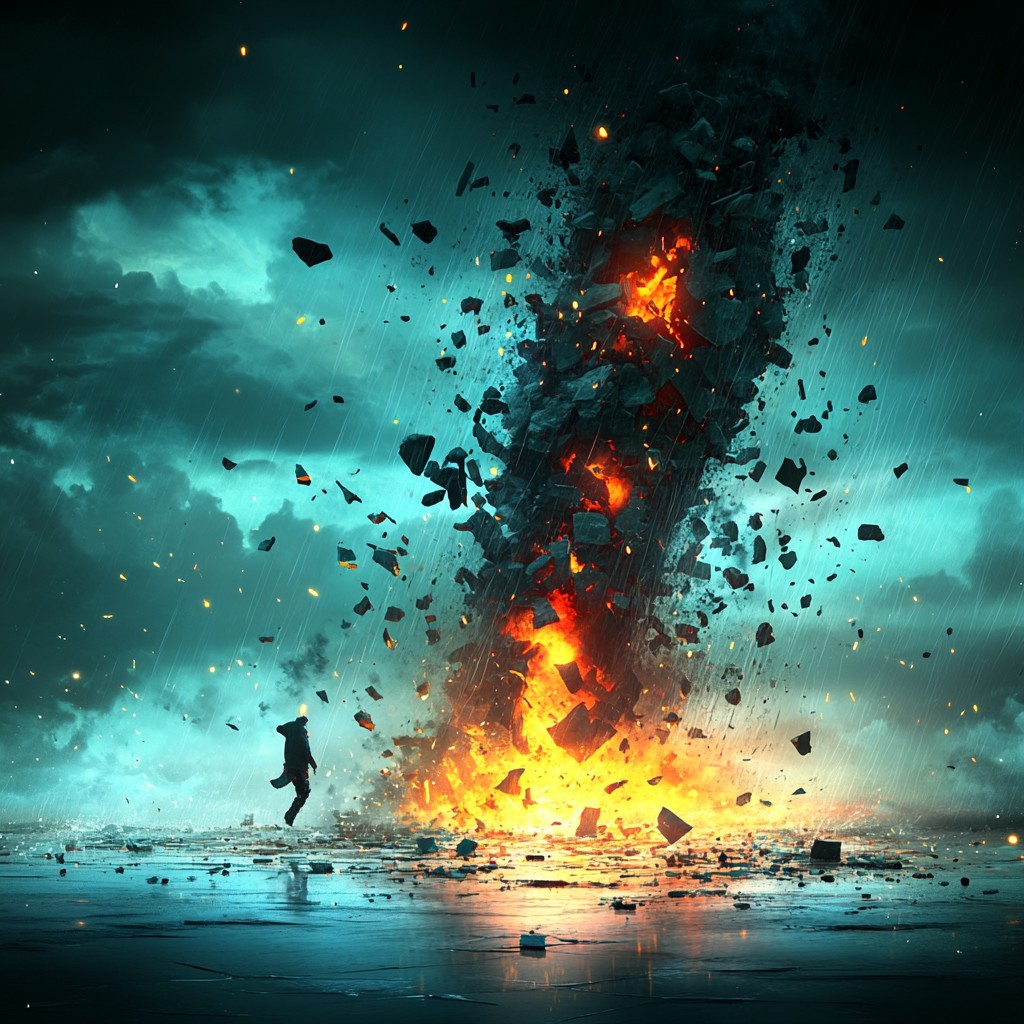 geological phenomenon, Fire, Heat, Flame, Wind, Explosion, Meteorological phenomenon, Graphics, Graphic design, CG artwork, Storm, Pollution