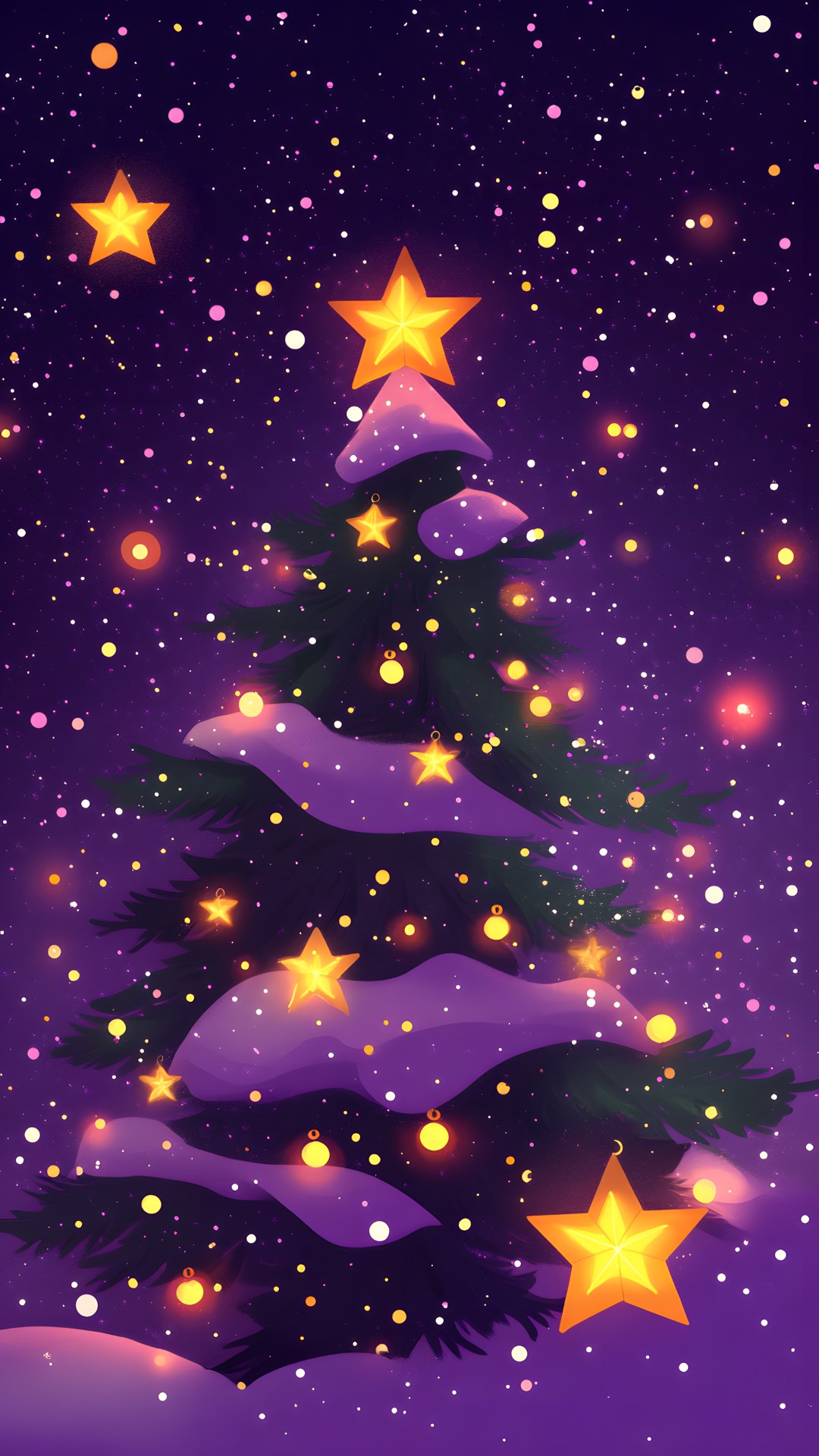 Star, Night, Astronomical object, Event, Christmas decoration, Christmas tree, Purple, Christmas Day, Christmas Eve, Midnight, Christmas lights, Holiday, Ornament, Design, Christmas ornament, Universe, Graphics, Constellation, Conifers, Outer space