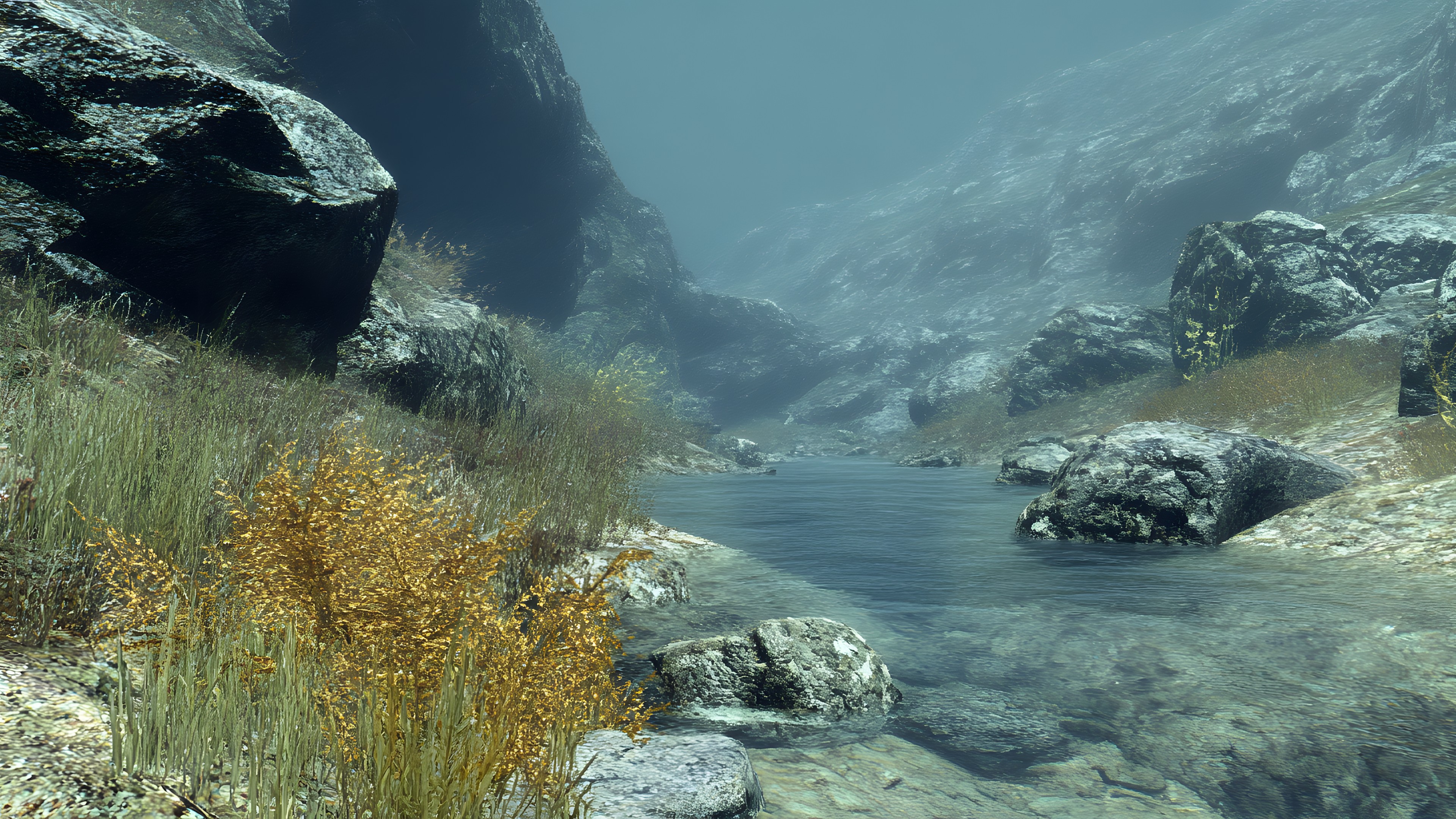 Underwater, Ocean, Bedrock, Algae, PC game, Mountain river