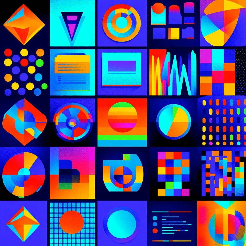 Blue, Red, Orange, Triangle, Graphics, Graphic design, Symmetry