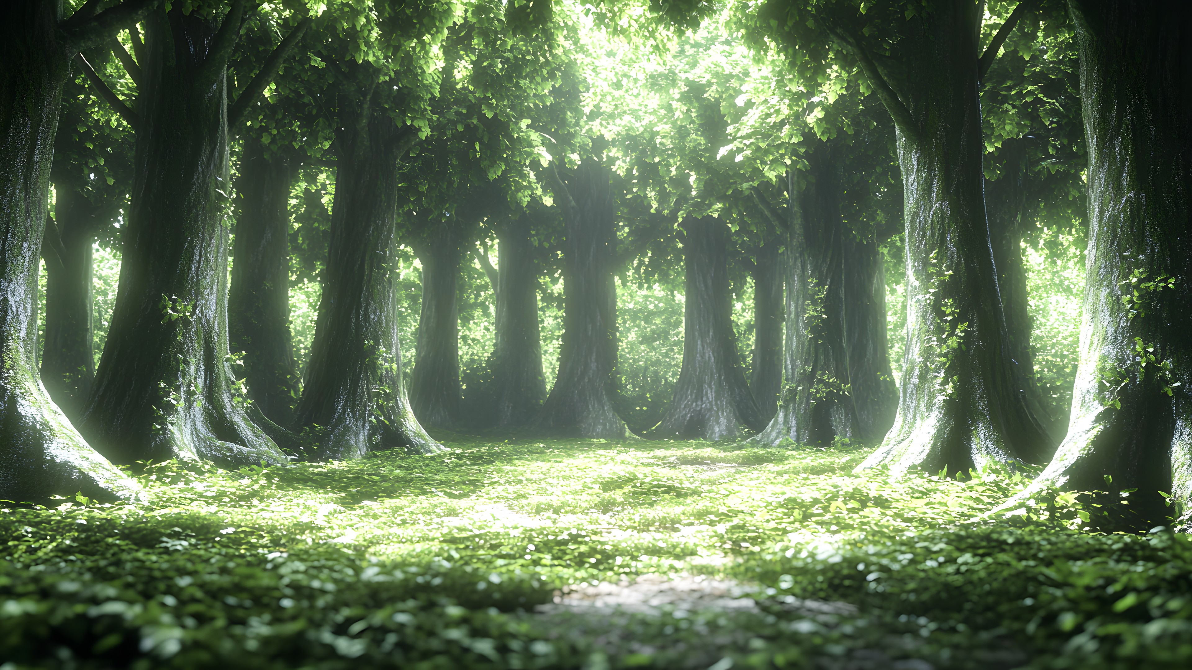 Nature, Natural environment, Vegetation, Forest, atmospheric phenomenon, Trunk, Jungle, Woodland, Woody plant, Old-growth forest, Northern hardwood forest, Sunlight, Grove, Temperate broadleaf and mixed forest, Valdivian temperate rain forest, Rainforest, Tropical and subtropical coniferous forests, Spruce-fir forests, Plantation, Wallpaper