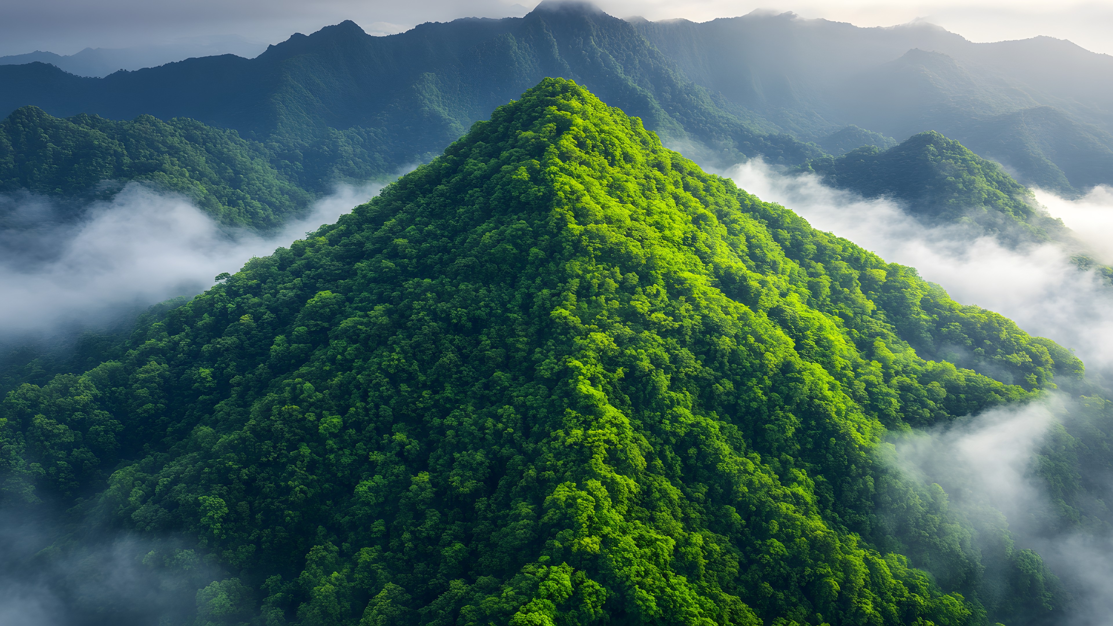 Green, Mountainous landforms, Mountain, Hill, Vegetation, Natural landscape, Highland, Hill station, Forest, Terrain, Jungle, Mountain range, Nature reserve, Rainforest, Valley, Ridge, Valdivian temperate rain forest, Old-growth forest, Tropical and subtropical coniferous forests, Temperate broadleaf and mixed forest