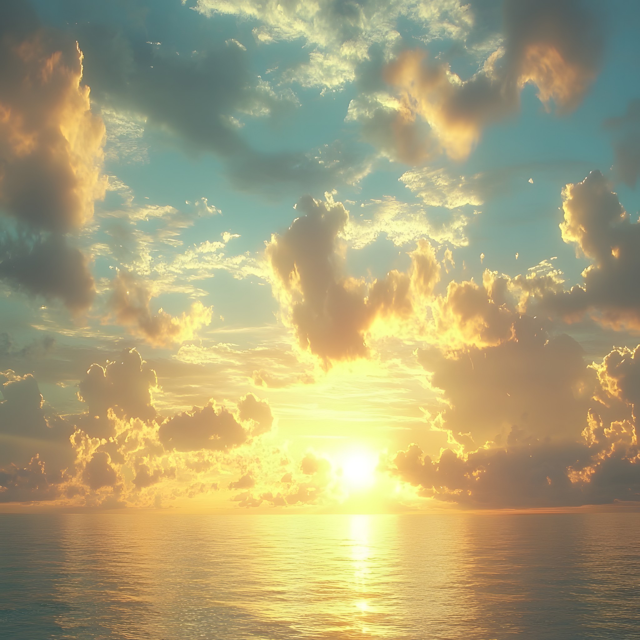 Cloud, Sky, Blue, Daytime, Horizon, Afterglow, Sun, Fluid, Cumulus, Sea, Sunset, Sunrise, Dusk, Orange, Ocean, Liquid, atmospheric phenomenon, Sunlight, Astronomical object, Morning