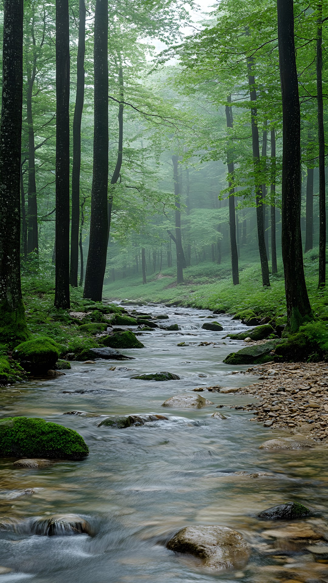 Water, Plant, Fluvial landforms of streams, Tree, Natural landscape, Branch, Terrestrial plant, Biome, Watercourse, Wood, Trunk, Grass, Landscape, Groundcover, Deciduous, Riparian zone, Forest, Mountain river, Stream, Arroyo