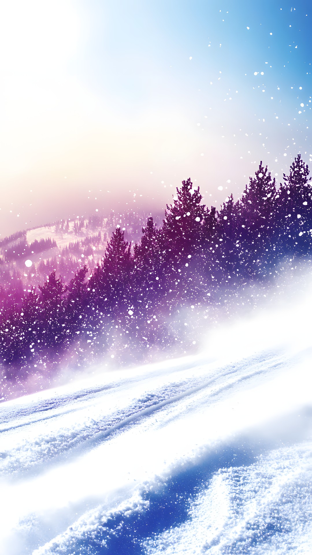 Blue, Winter, Snow, Freezing, geological phenomenon, Frost, Precipitation, Conifers, Meteorological phenomenon, Graphics, Fir, Pine family, Pine, Glacial landform
