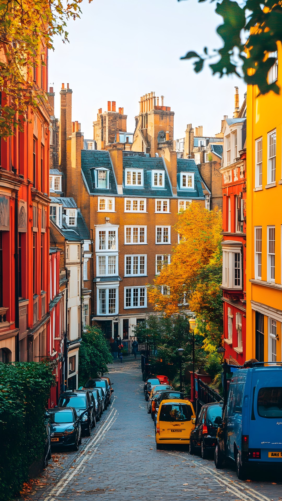 Yellow, City, Neighbourhood, Street, Apartment, Mixed-use, Family car, Vehicle registration plate, City car, Parking, Compact car, Full-size car, Subcompact car, Alley, Traffic