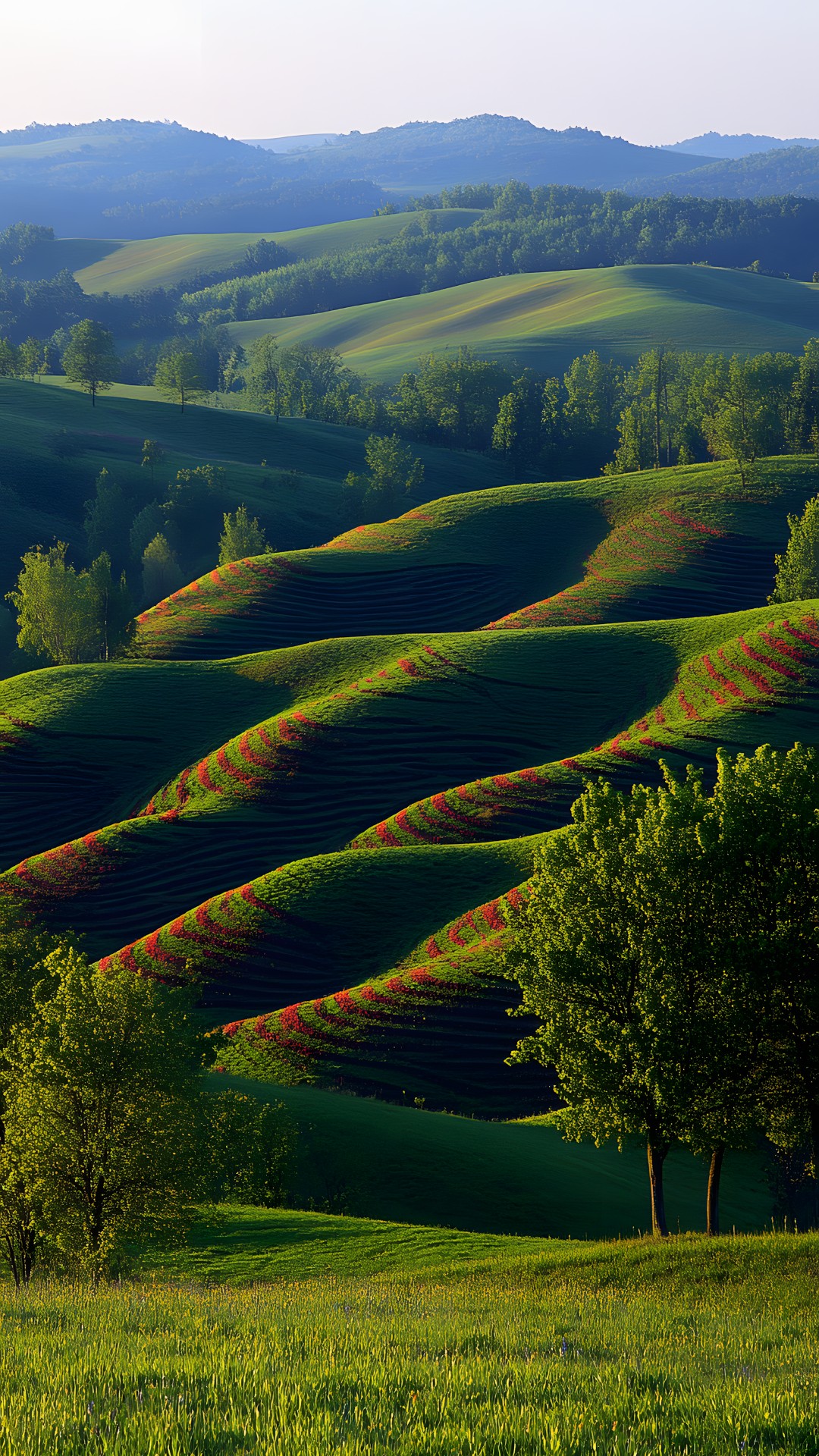 Green, Mountainous landforms, Hill, Natural landscape, Grassland, Plain, Highland, Landscape, Ecoregion, Field, Plantation, Rural area, Hill station, Pasture, Valley, Agriculture, Meadow, Fell, Prairie, Steppe