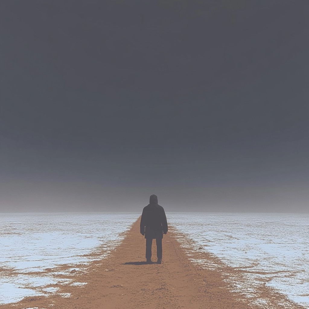 Horizon, Standing, atmospheric phenomenon, Evening, Walking, Dusk, Winter, Sand