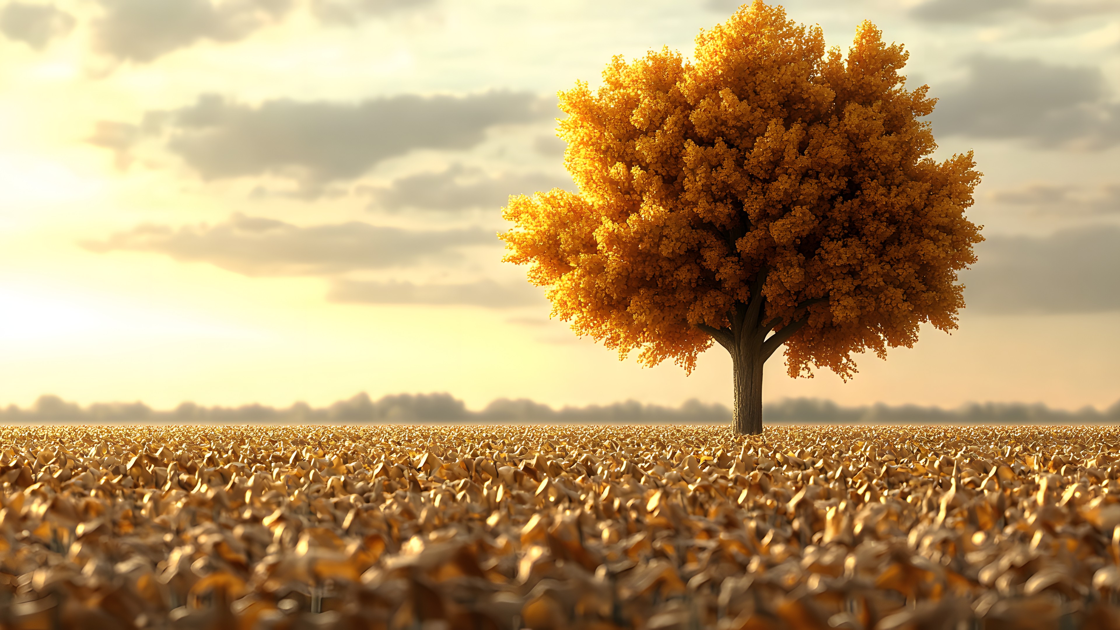 Nature, Yellow, Woody plant, Field, Sunlight, Savanna, Agriculture, Autumn, Evening, Wind, Plantation, Backlighting, Crop