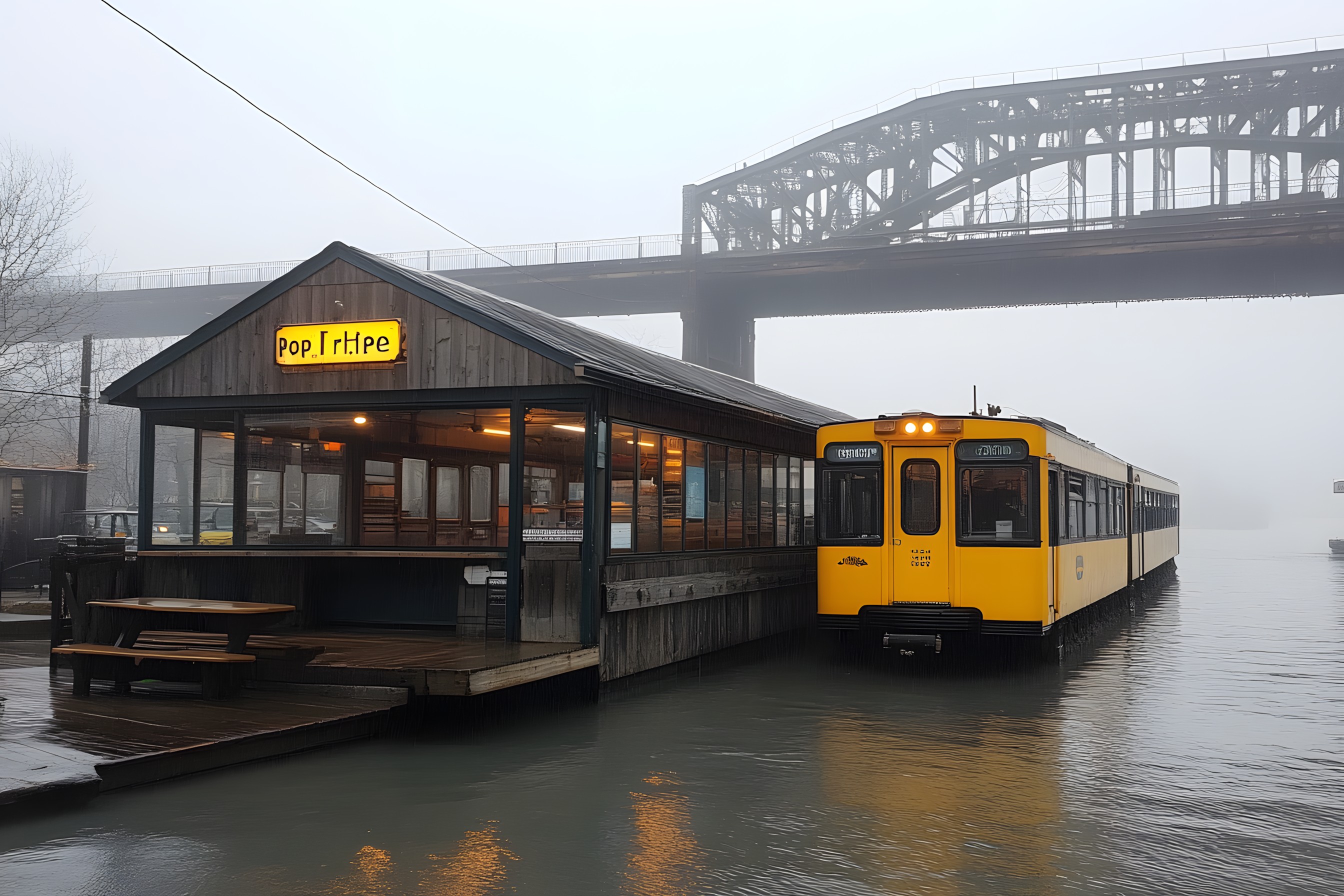 Evening, Pier, Restaurant