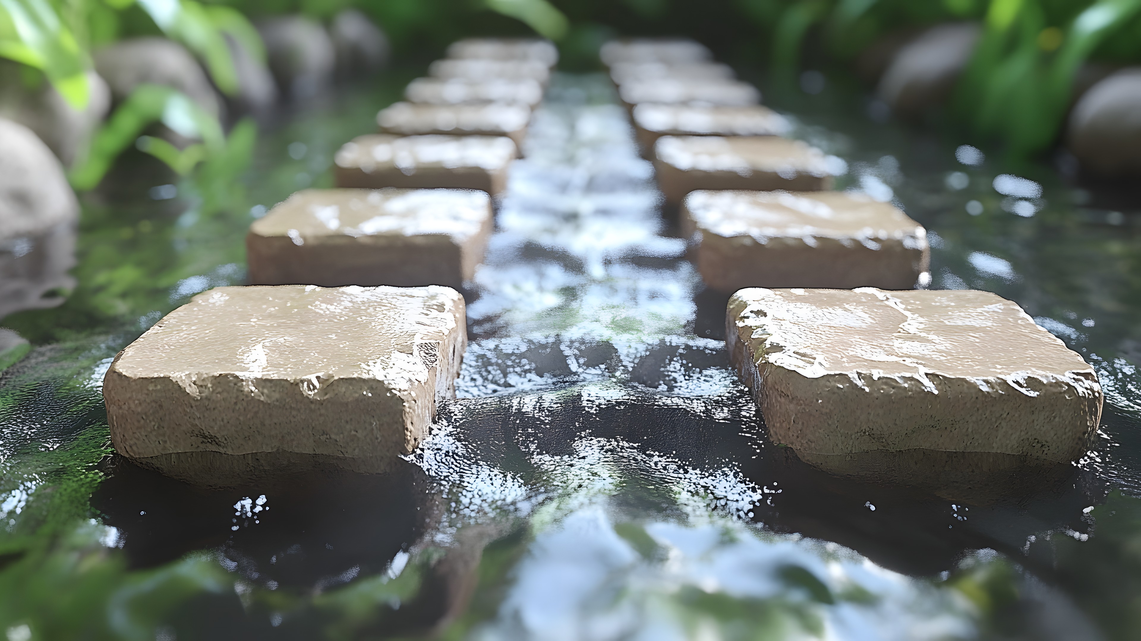 Natural material, Water feature, Stream