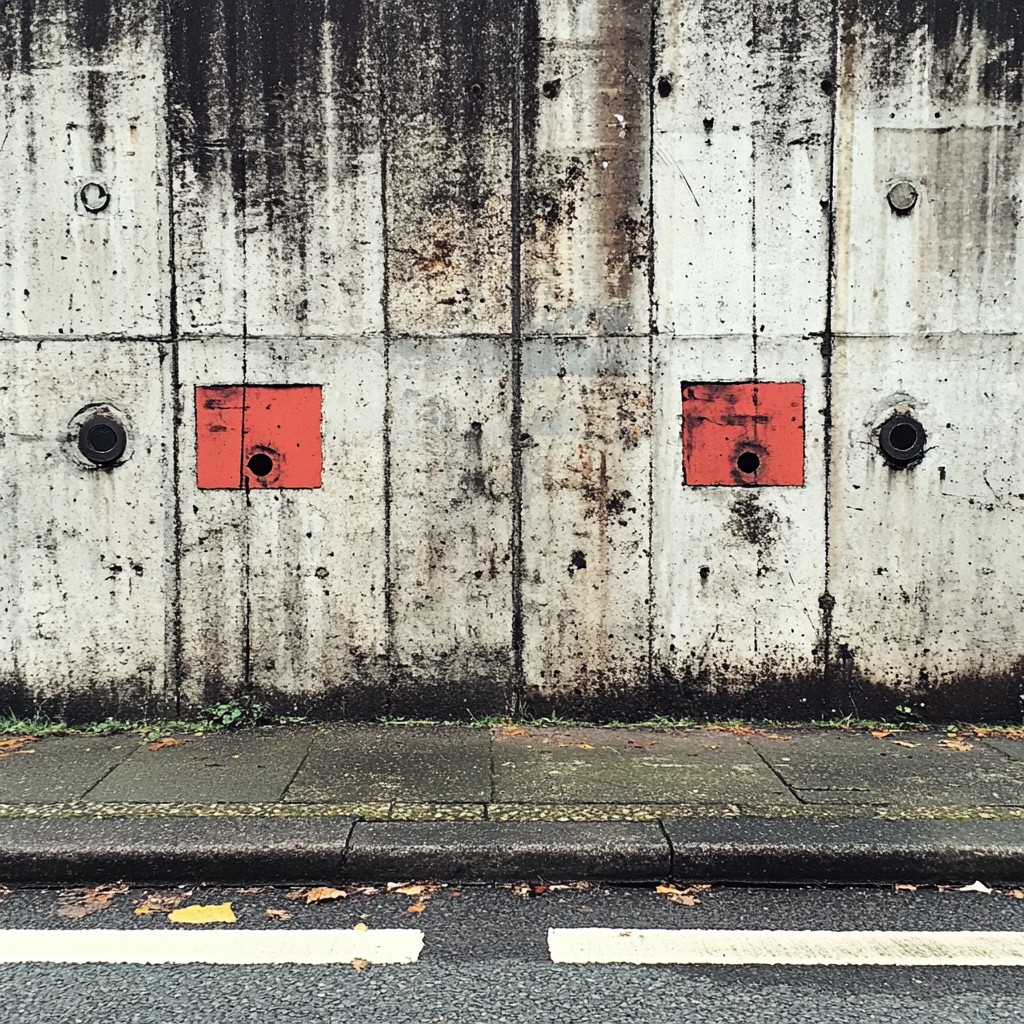 Wall, Red, Composite material, Concrete, Paint, Still life photography