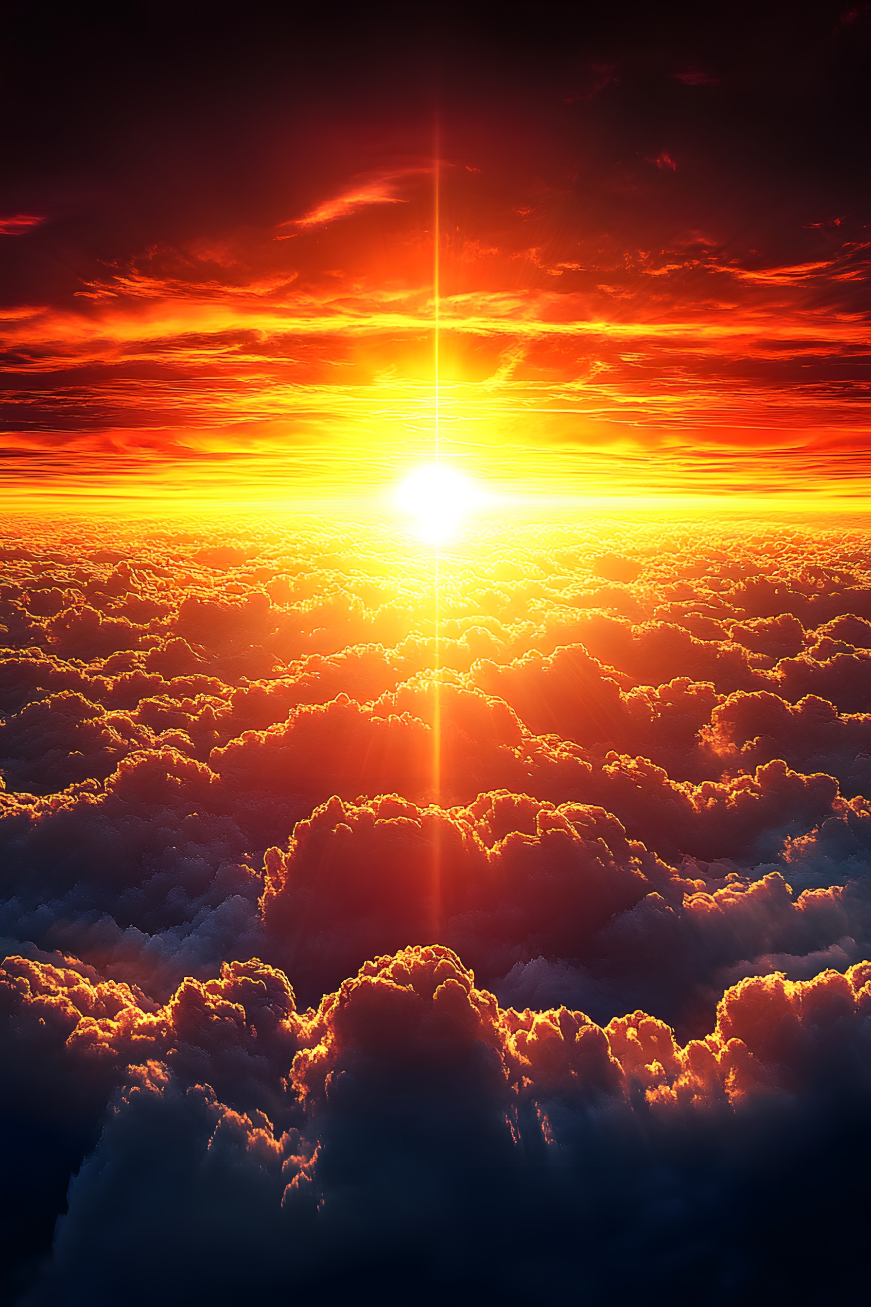 Sun, Cloud, Afterglow, Red, Orange, Sunset, Yellow, Sunrise, Horizon, Astronomical object, Dusk, Red sky at morning, Sunlight, Evening, Morning, Heat, geological phenomenon, Dawn, Meteorological phenomenon, Cumulus