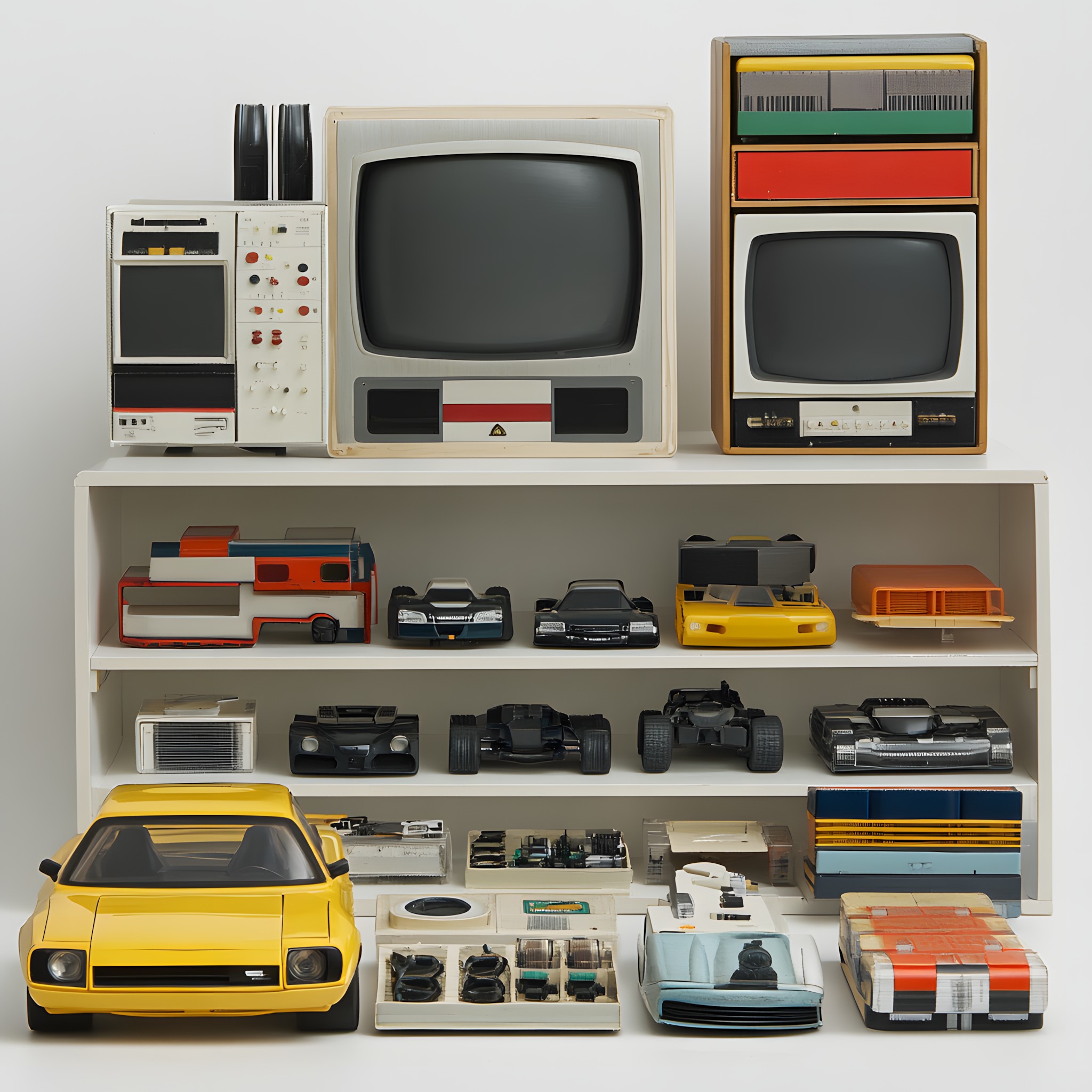 Electronic device, Display device, Technology, Machine, Electronics, Gadget, Model car, Television set, Toy