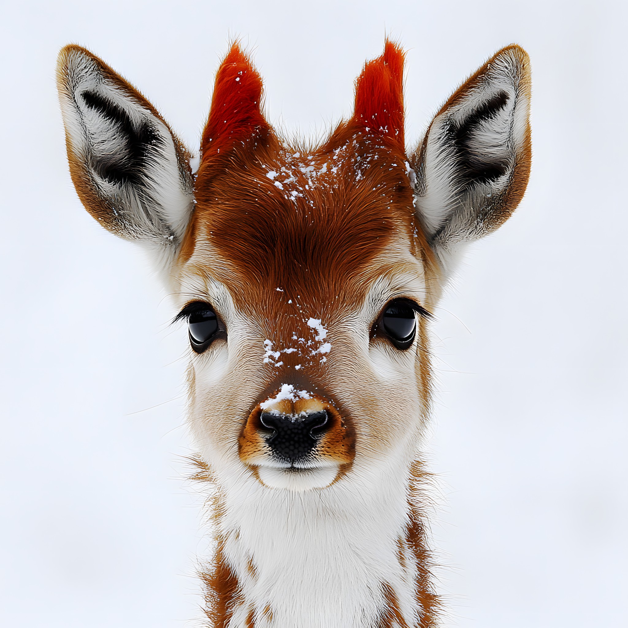 Deer, Snout, Terrestrial animal, Wildlife, Close-up, Fur, Whiskers, White-tailed deer