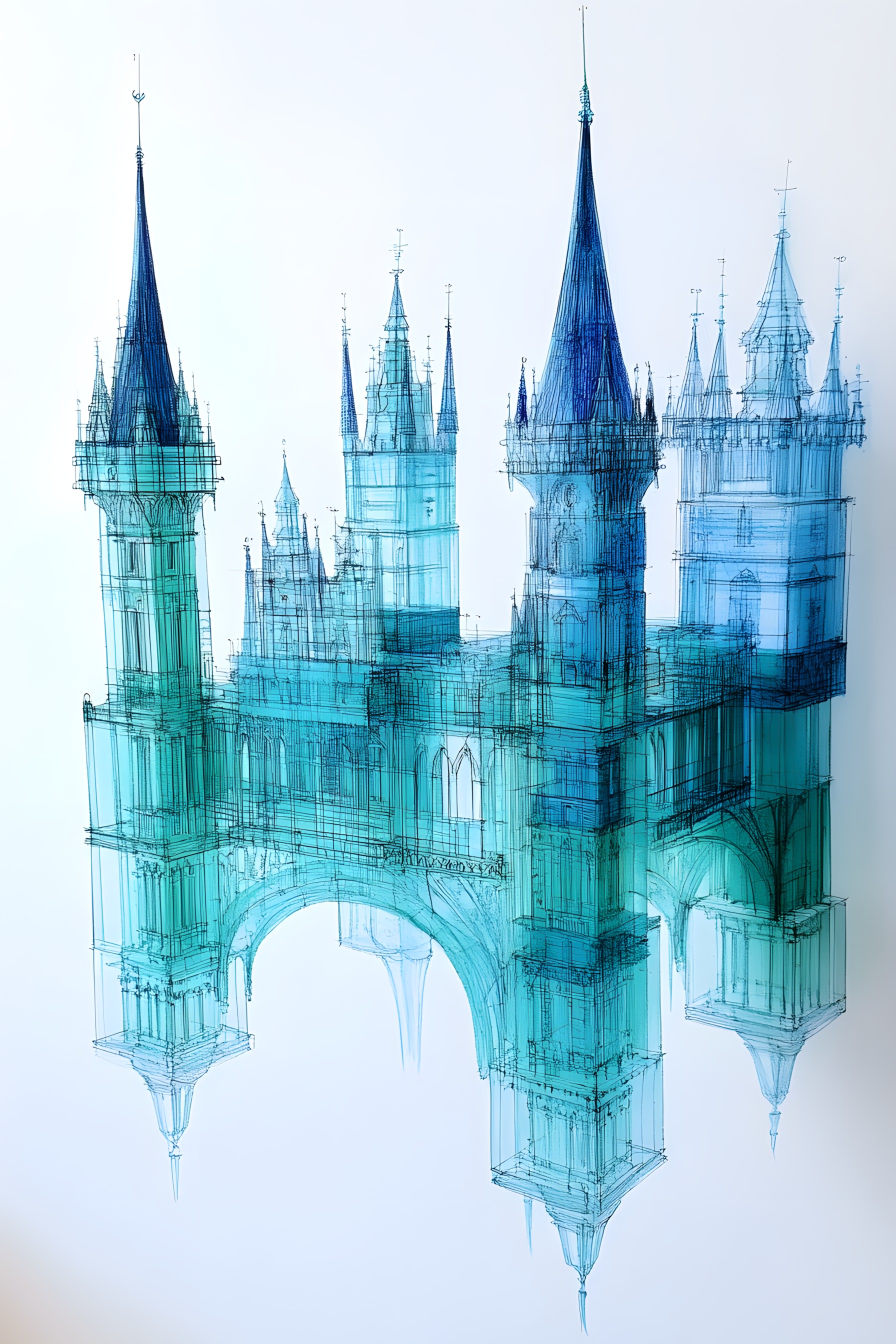 Spire, Turret, Steeple, Castle, Graphics, Château, Graphic design