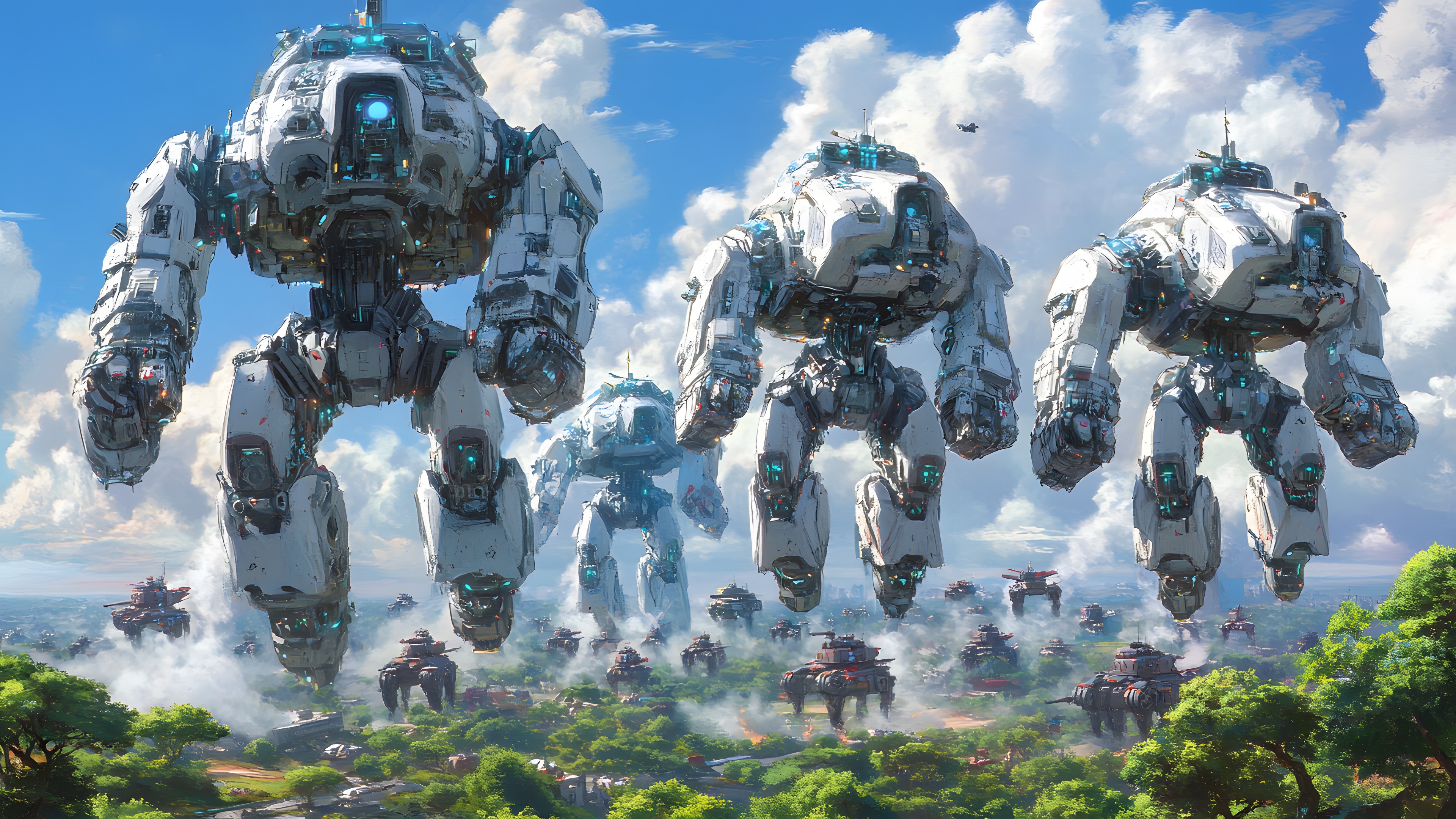 Robot, Mecha, Machine, Game, PC game, Fictional character, Digital compositing, Animation, Fiction