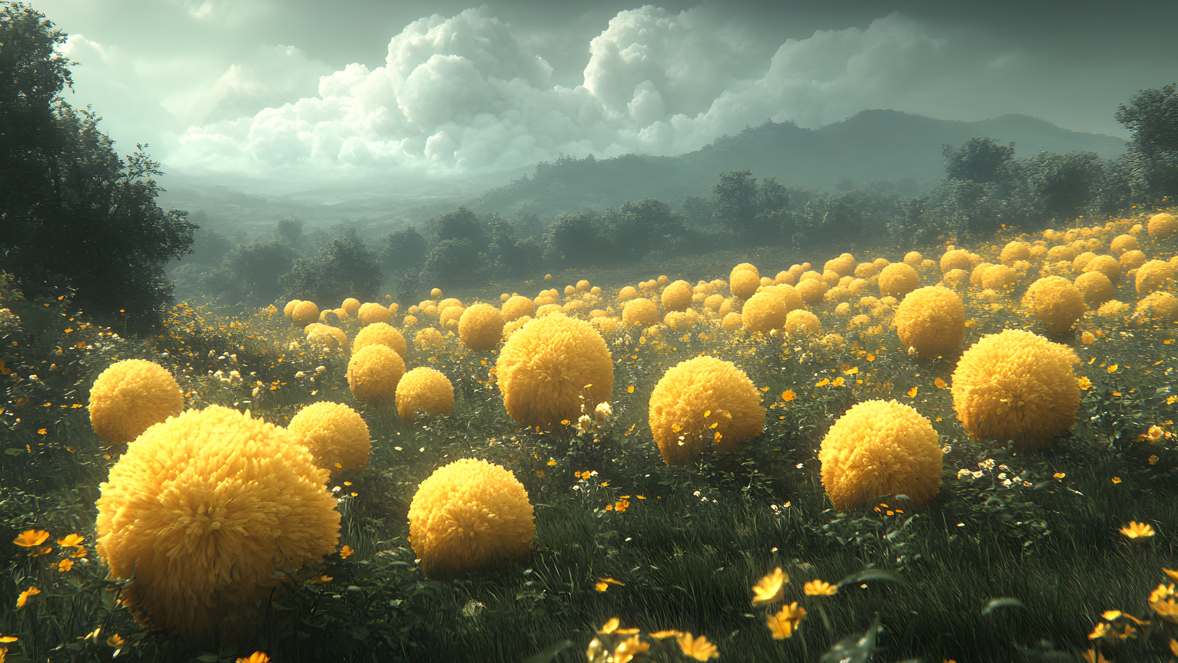 Yellow, Wildflower, Sensitive plant, Agriculture, Sphere