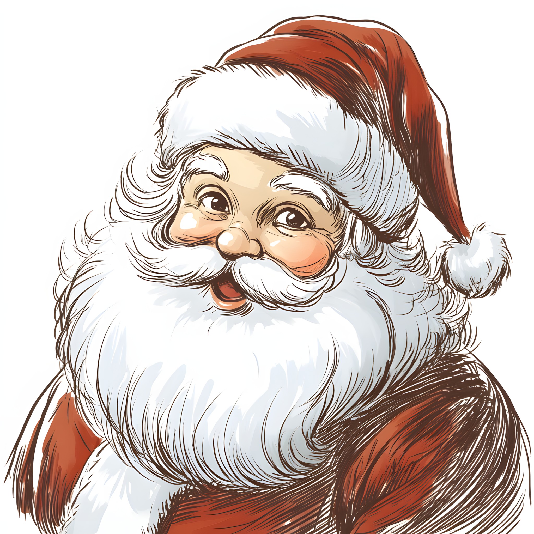 Facial hair, Beard, Santa Claus, Moustache, Happiness, Fictional character, Headgear, Facial expression, Christmas Day, Clip art, Pleased, Costume Hat, Holiday, Christmas Eve, Fur clothing, Graphics, Elder