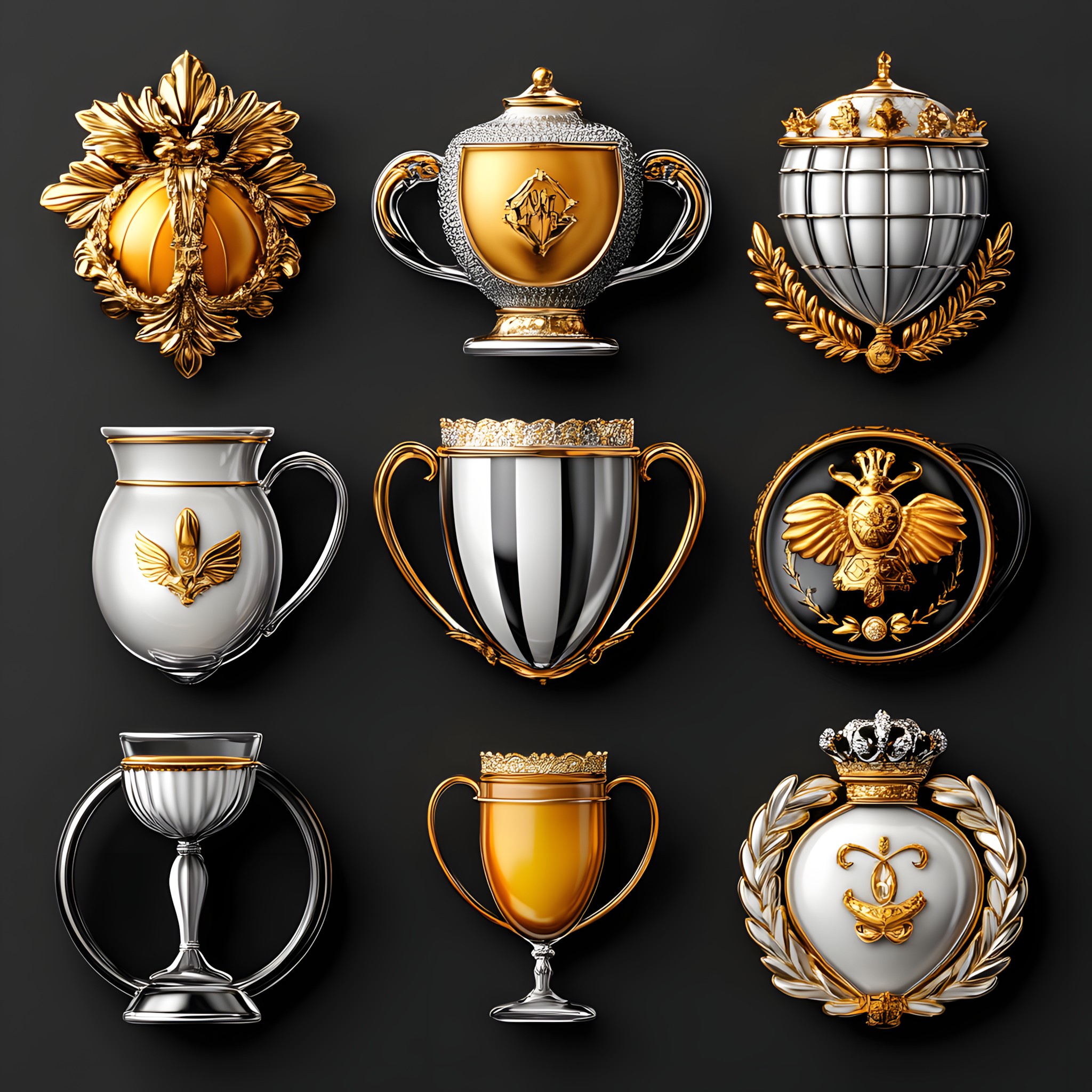 Trophy, Award, Symbol, Graphics, Emblem