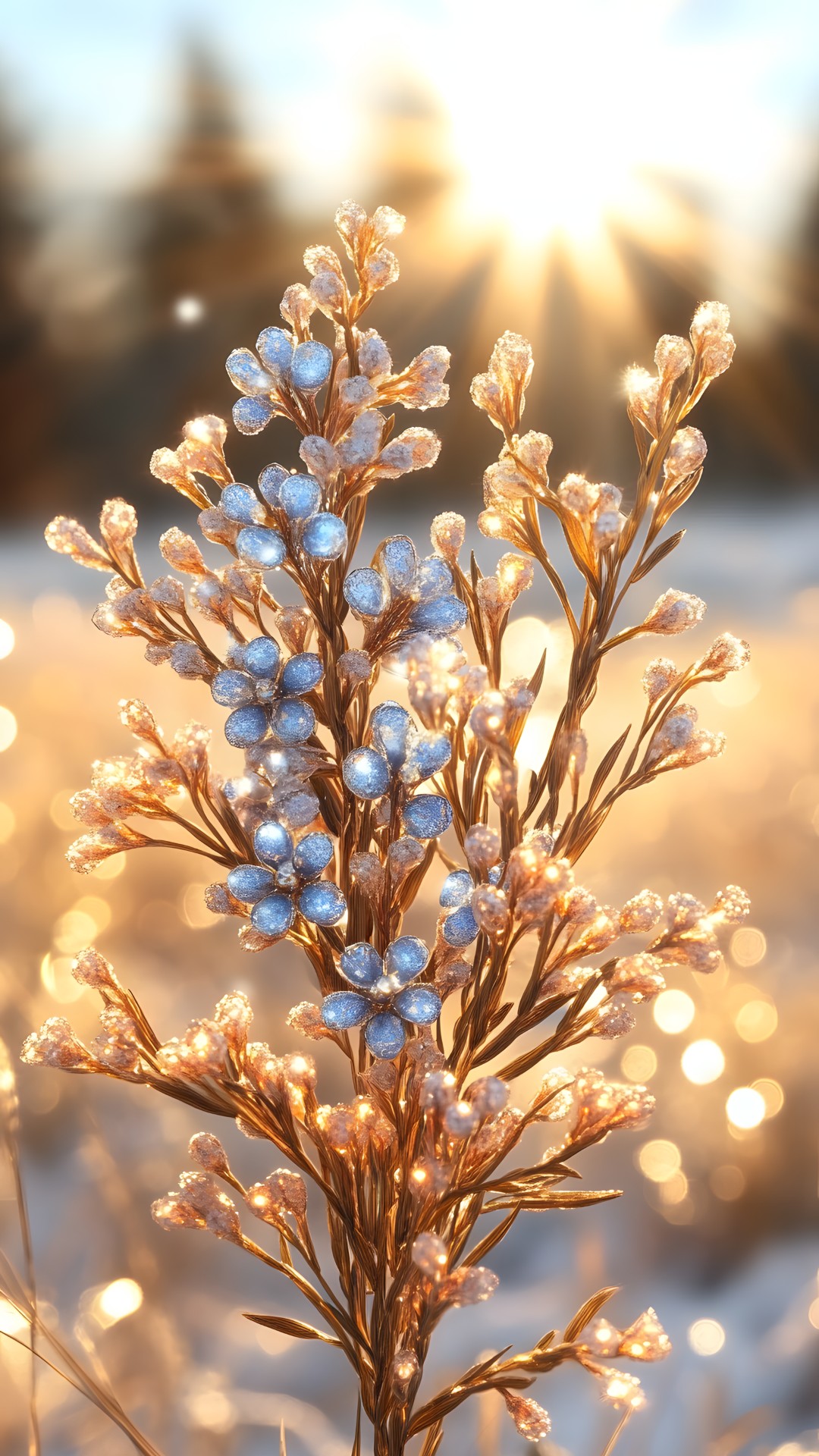 Yellow, Winter, Frost, Macro photography, Wildflower