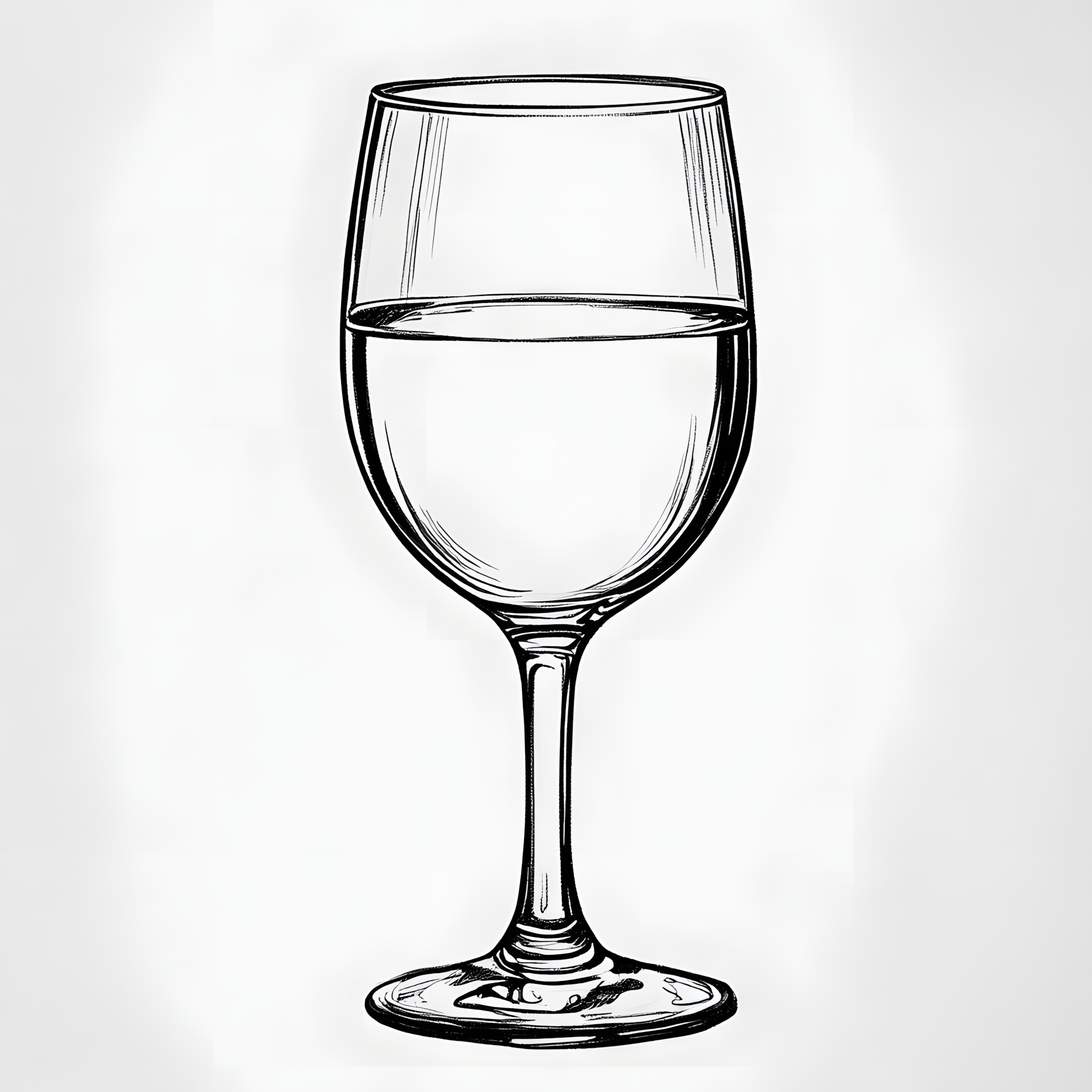 White, Barware, Drinkware, Champagne glass, Stemware, Drawing, Sketch, Glass, Line art, Clip art, Wine glass, Snifter