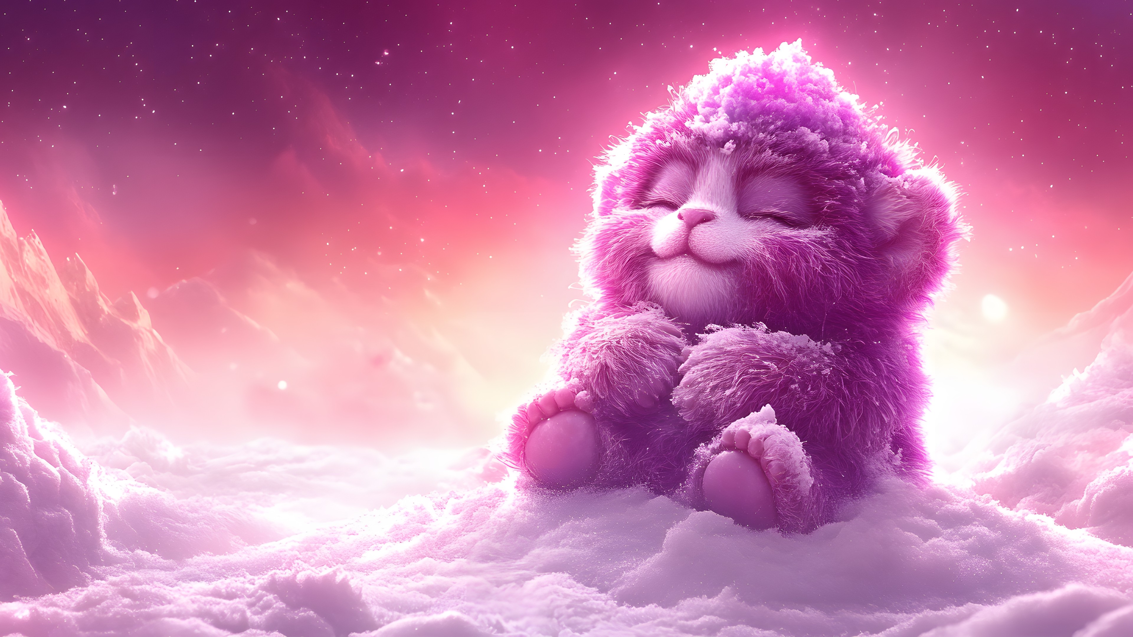 Pink, Snout, Purple, Animation, Toy, Happiness, Teddy bear, Fur, Graphics, Graphic design, Animated cartoon, Bear