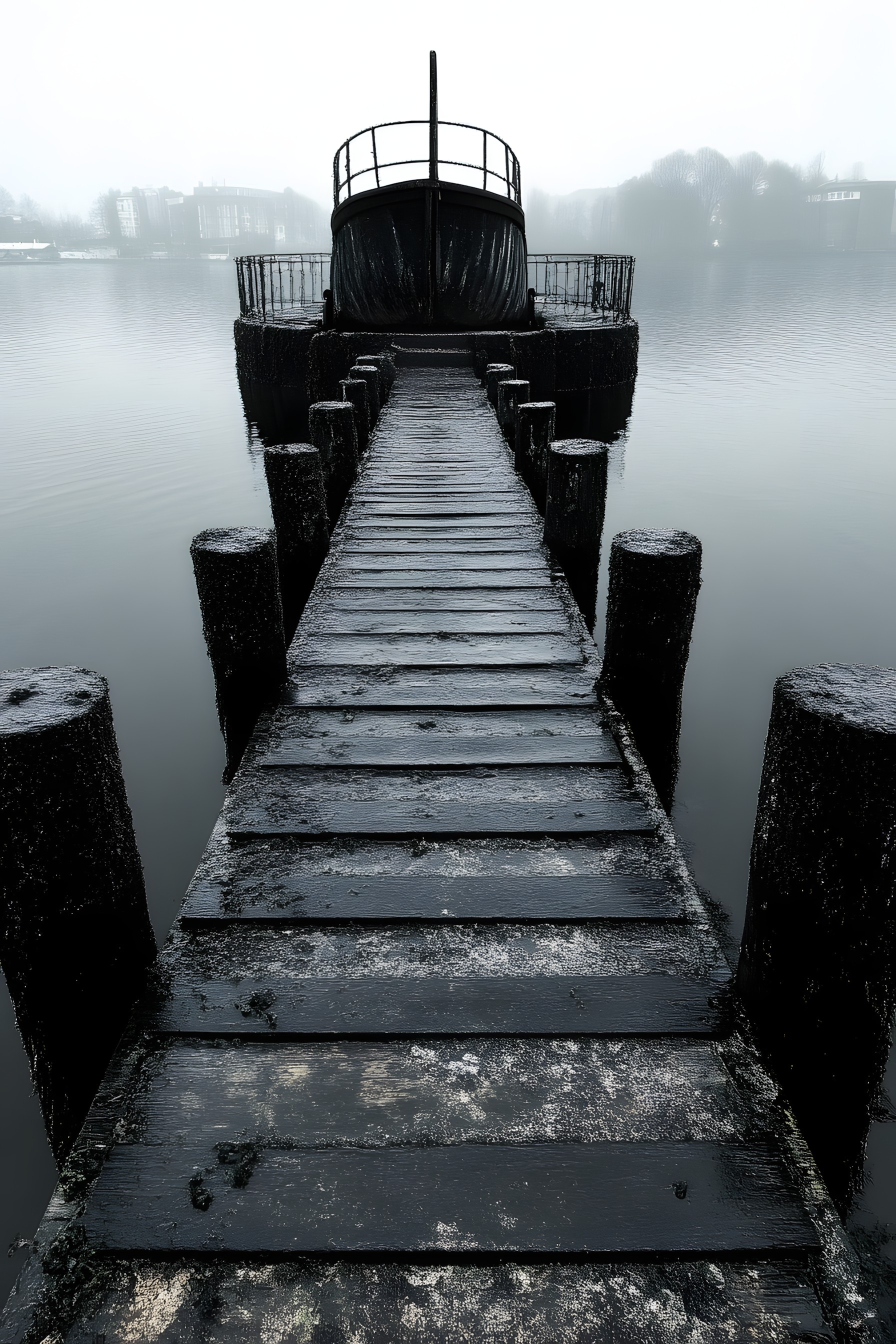 Water, Fluid, Monochrome photography, Liquid, Black, Reflection, Black and white, Monochrome, Dock, Lake, Pier, Grey, List of nonbuilding structure types, Evening, Boardwalk, Bridge, Reservoir, Mist, Fog, Lake District