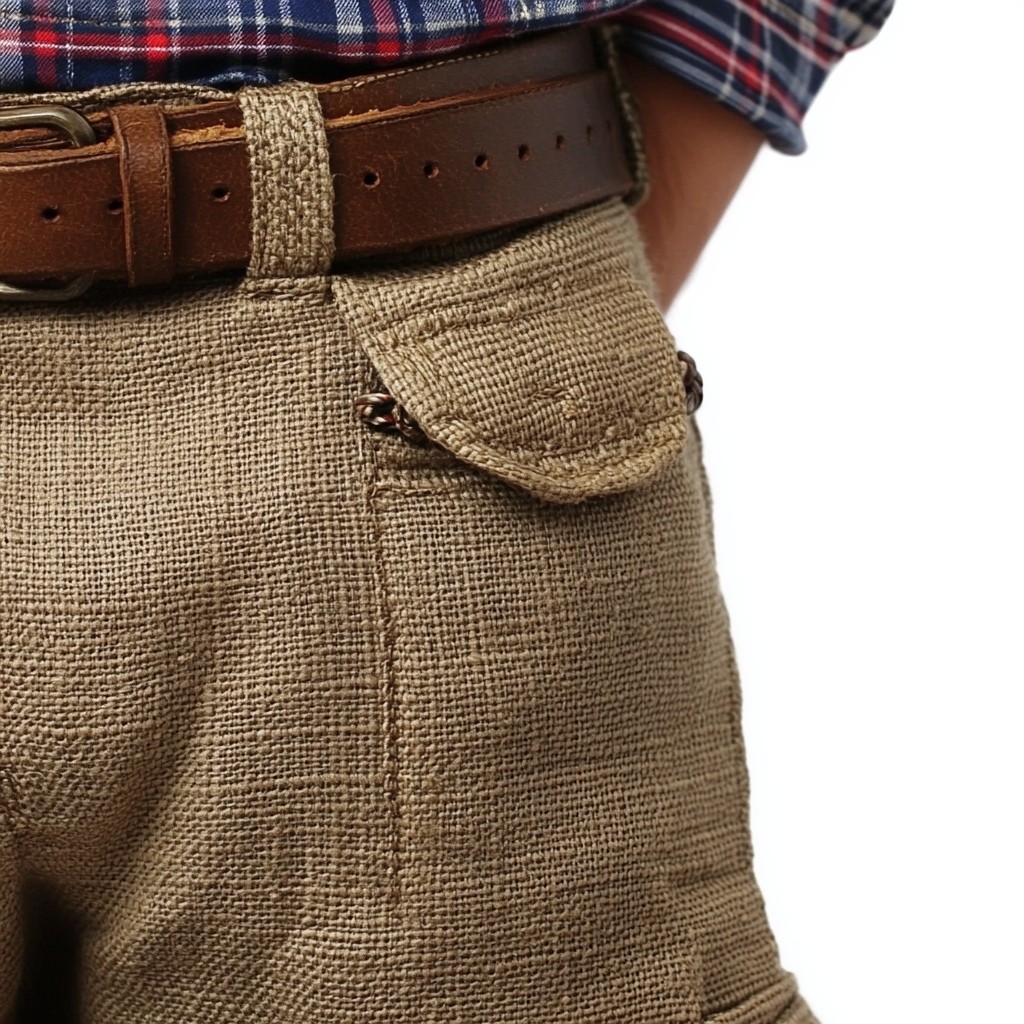 Button, Textile, Fashion, Brown, Pocket, Denim, Waist, Belt, Khaki Pants, Stitch, Woolen, Woven fabric