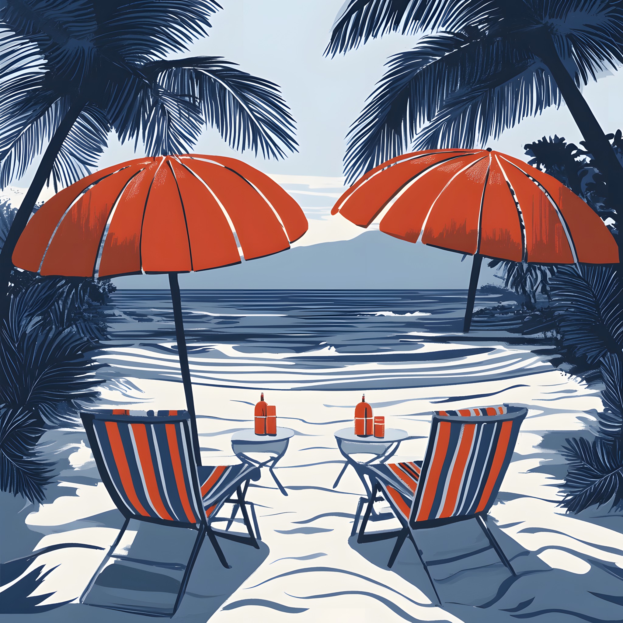 Umbrella, Outdoor furniture, Palm trees