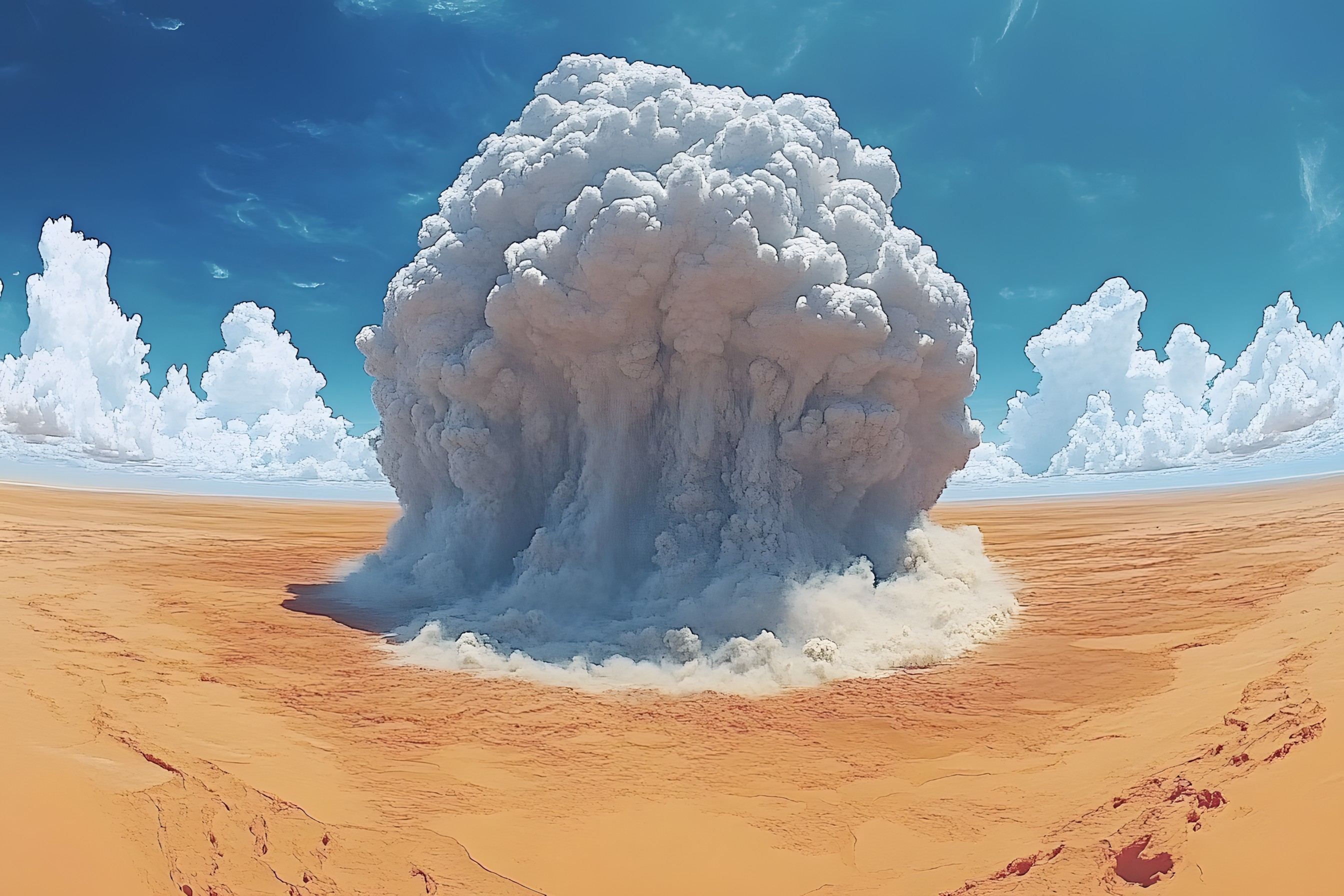 Blue, Daytime, Cloud, Natural environment, Ecoregion, Cumulus, Meteorological phenomenon, Aeolian landform, Sand, Desert, Heat, Wind