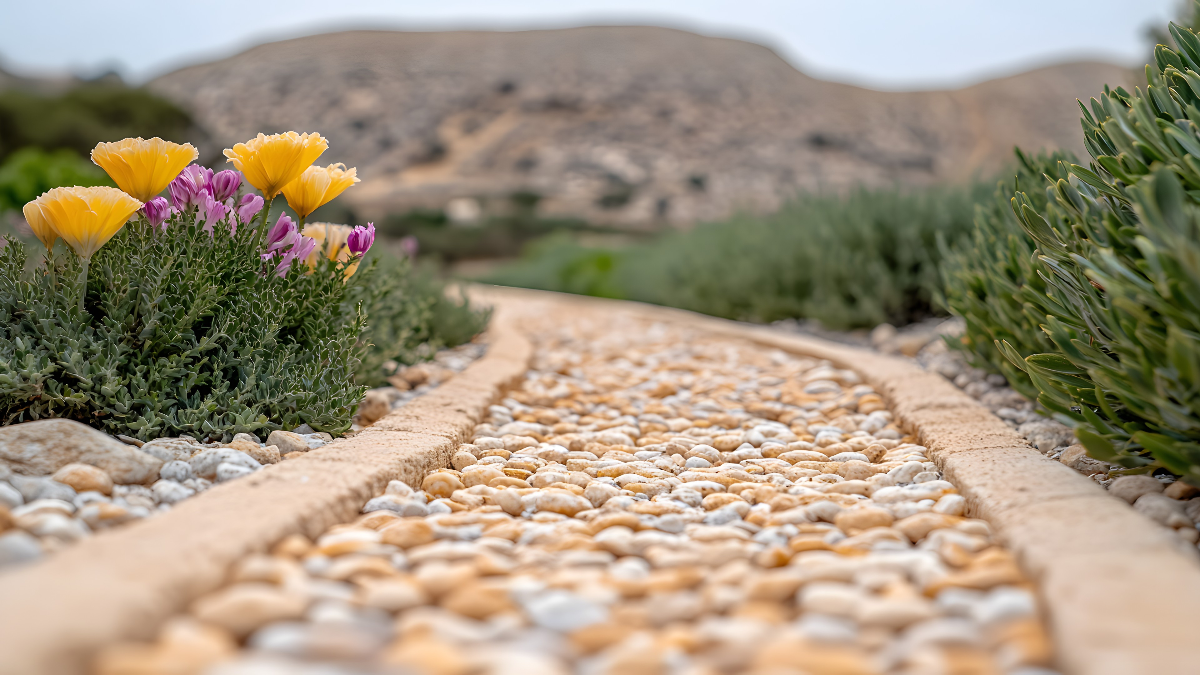 Pebble, Rock, Gravel, Landscaping, Garden, Cobblestone, Walkway, Building material, Rubble