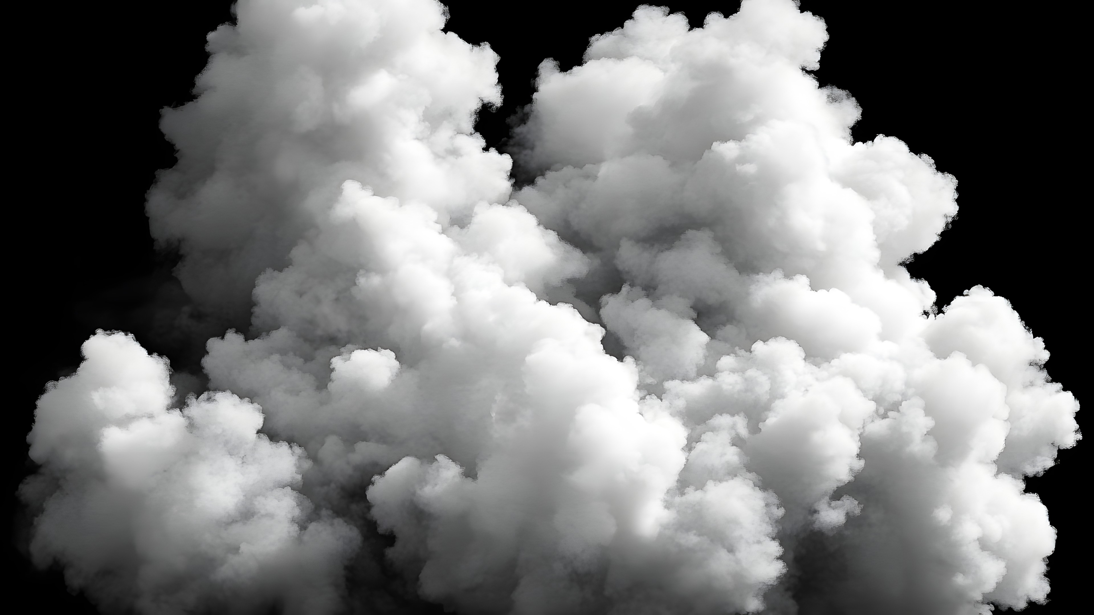 Cloud, White, Cumulus, Monochrome photography, atmospheric phenomenon, Meteorological phenomenon, Black and white, Smoke, Still life photography