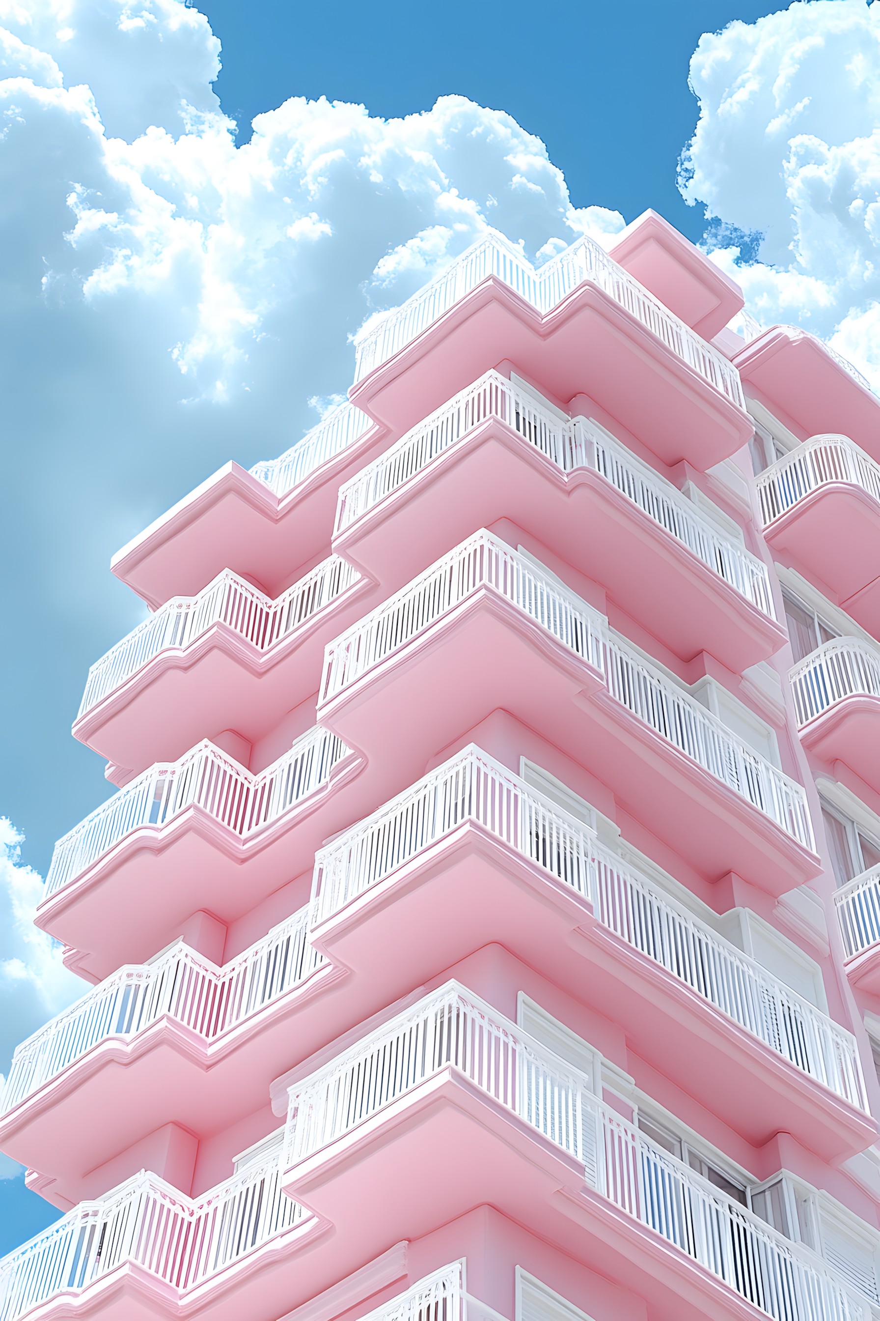 Red, Pink, Balcony