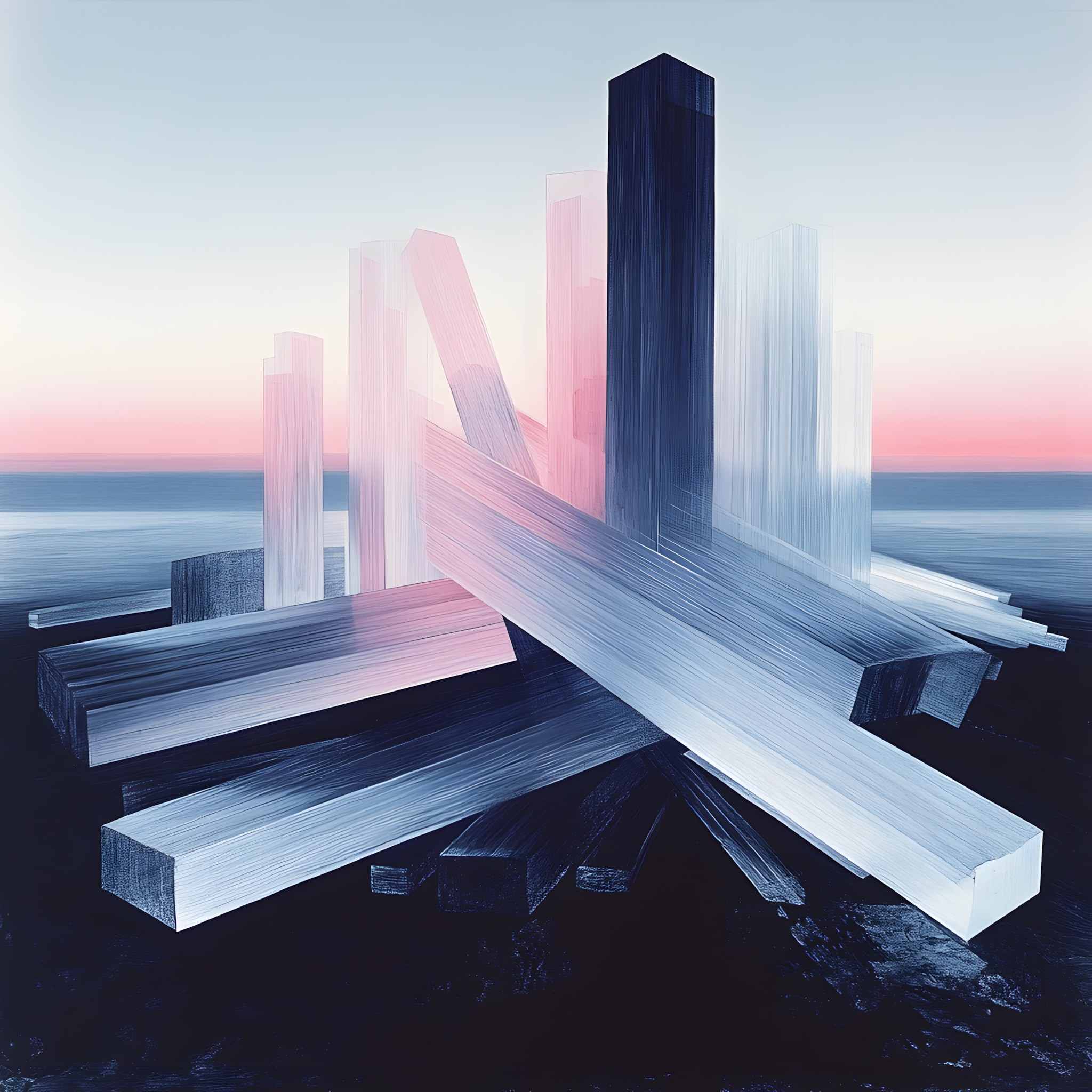 Blue, Design, Reflection, Graphics, Skyscraper, Modern art