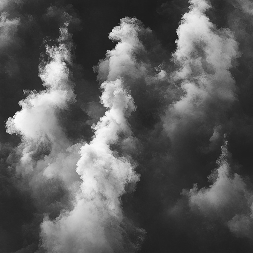 Photograph, Monochrome photography, White, Smoke, Black, atmospheric phenomenon, Monochrome, Black and white, Meteorological phenomenon, Grey, Pollution, Cumulus, Still life photography