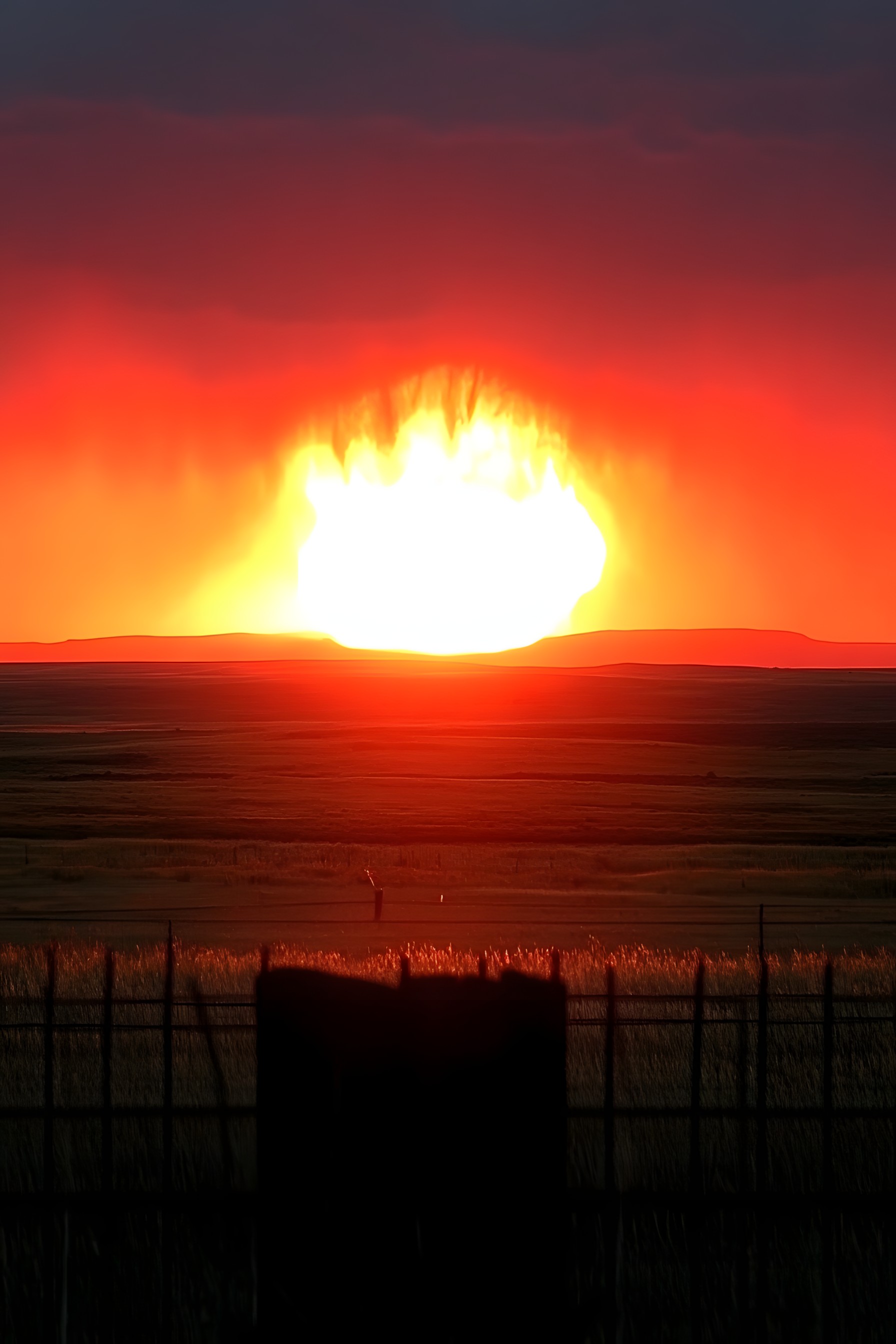 Sun, Red, Horizon, Yellow, Orange, Sunset, Heat, Afterglow, geological phenomenon, Ecoregion, Dusk, Sunrise, Astronomical object, Cloud, atmospheric phenomenon, Sunlight, Evening, Morning, Red sky at morning, Dawn