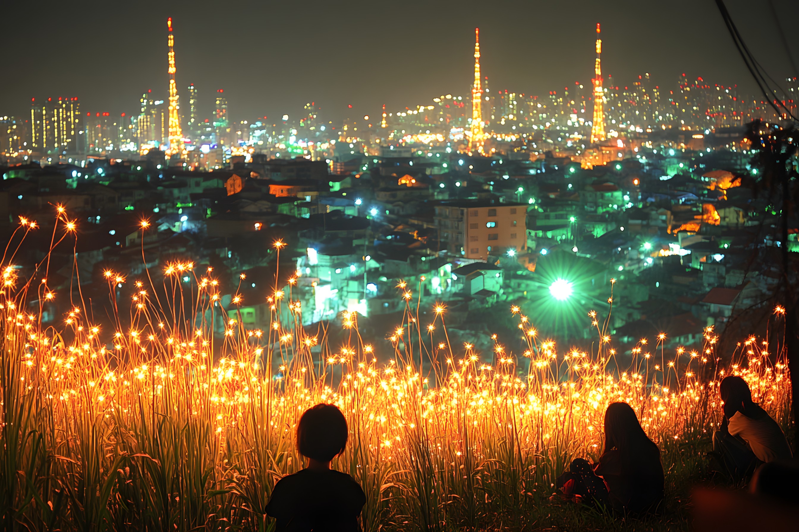 Night, Electricity, Midnight, Festival, Tradition, Crowd, Holiday, Fireworks