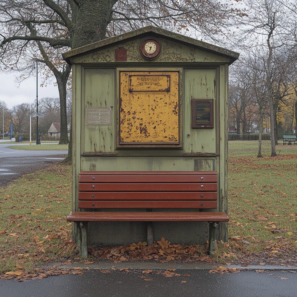 Tree, Wood, Shed, Autumn, Park, Outdoor Structure, Garden buildings