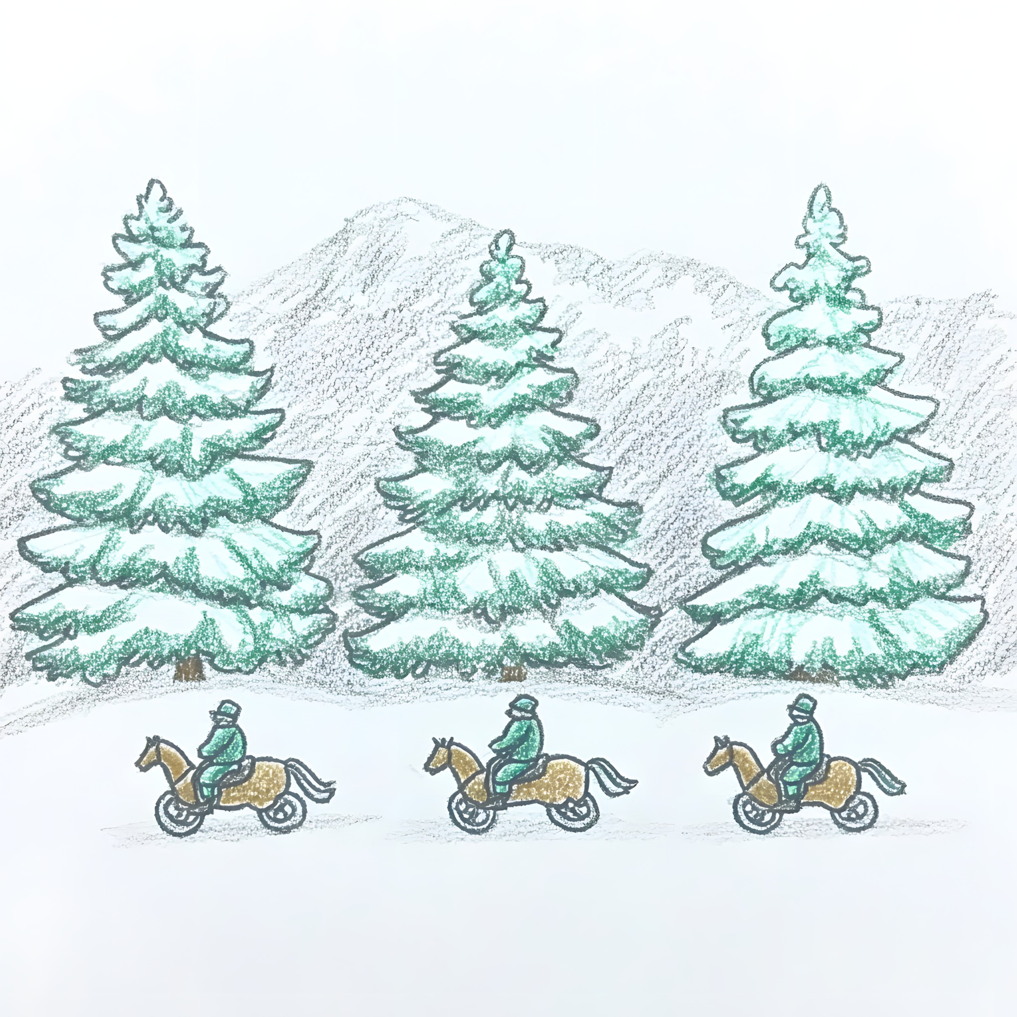 Drawing, Illustration, Winter, Clip art, Christmas tree, Conifers, Evergreen, Graphics, Snow, Pine family, Animation, Precipitation, Fir