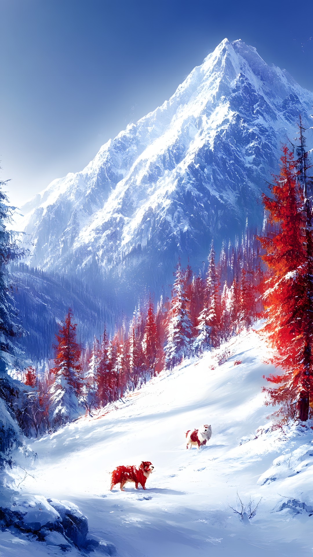 Mountainous landforms, Snow, Winter, Mountain, Mountain range, geological phenomenon, Hill station, Freezing, Alps, Forest, Spruce-fir forests, Glacial landform, Larch, Ridge, Summit, Valley, Frost, Evergreen, Conifers, Massif