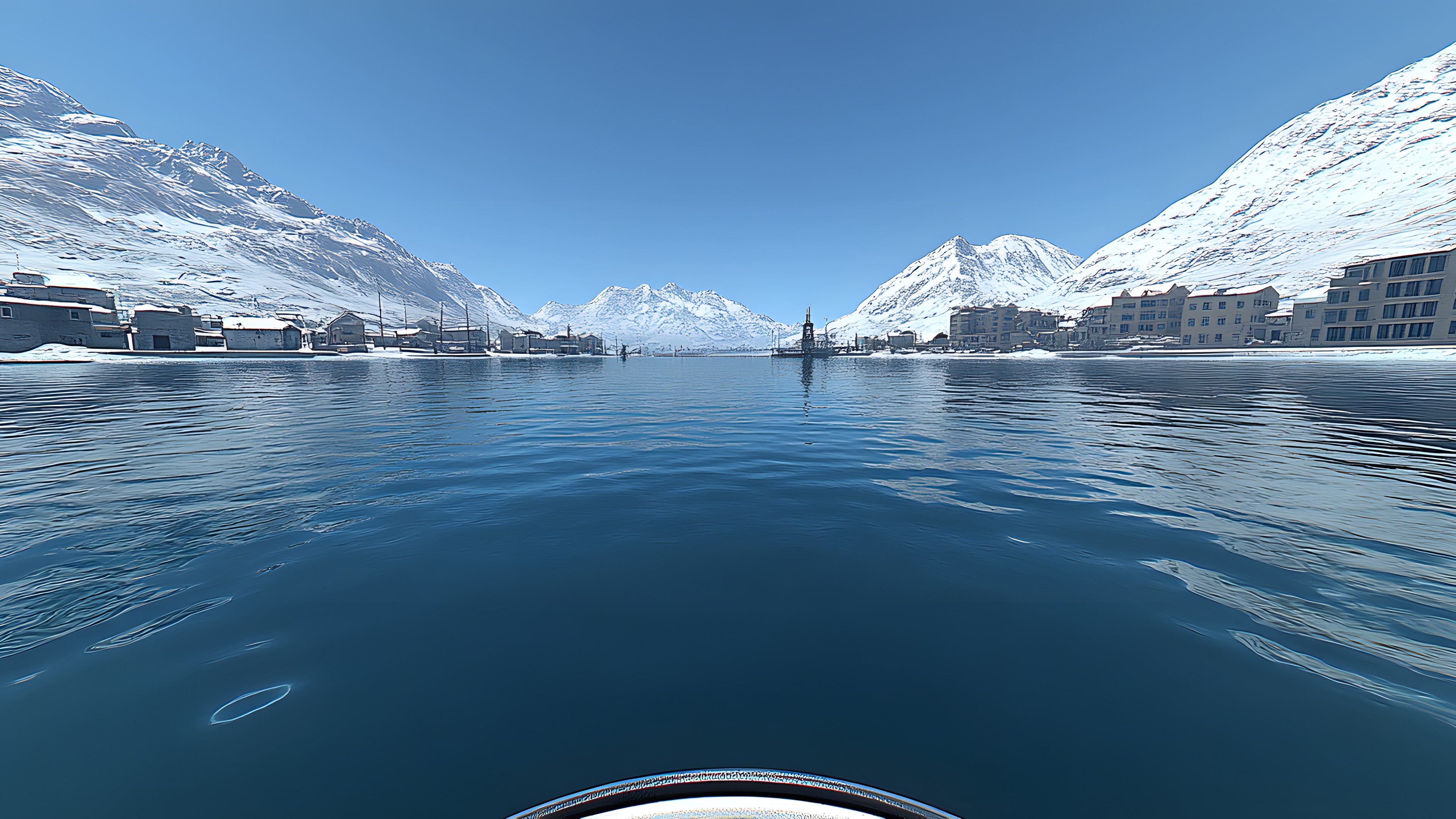 Water, Mountainous landforms, Mountain, Coastal and oceanic landforms, Ocean, Sea, Mountain range, Lake, Glacial landform, Winter, Channel, Reflection, Ice cap, Ice, Sound, Snow, Glacial lake, Glacier, Alps, Arctic Ocean