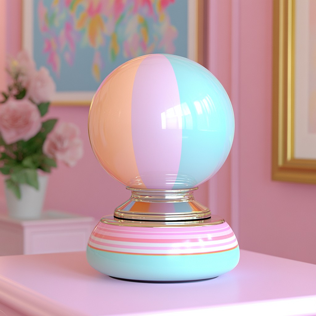 Pink, Sphere, Plastic, Lamp, Toy