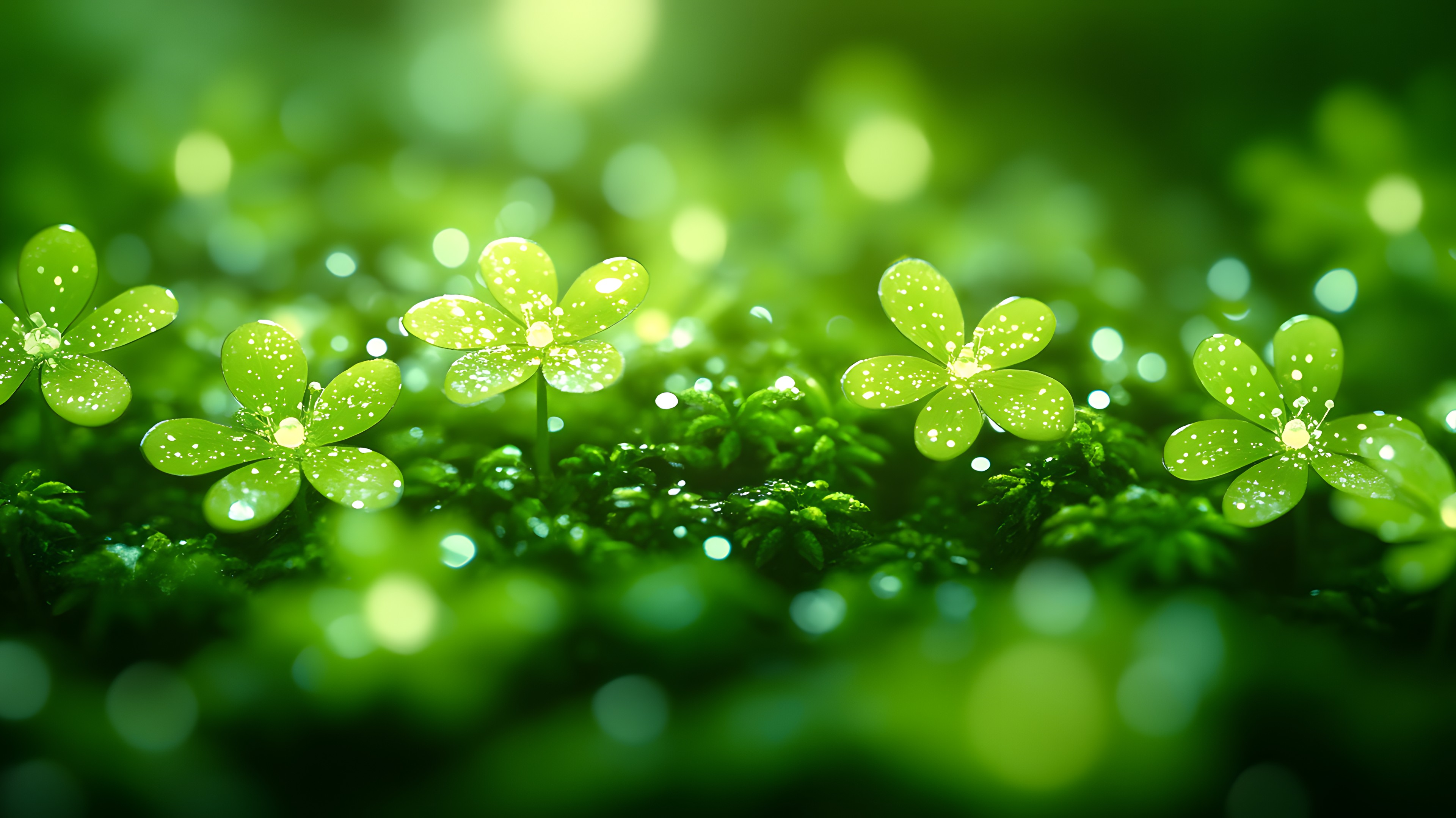 Green, Close-up, Macro photography, Clover, Wood sorrels, Liverworts, Geraniales