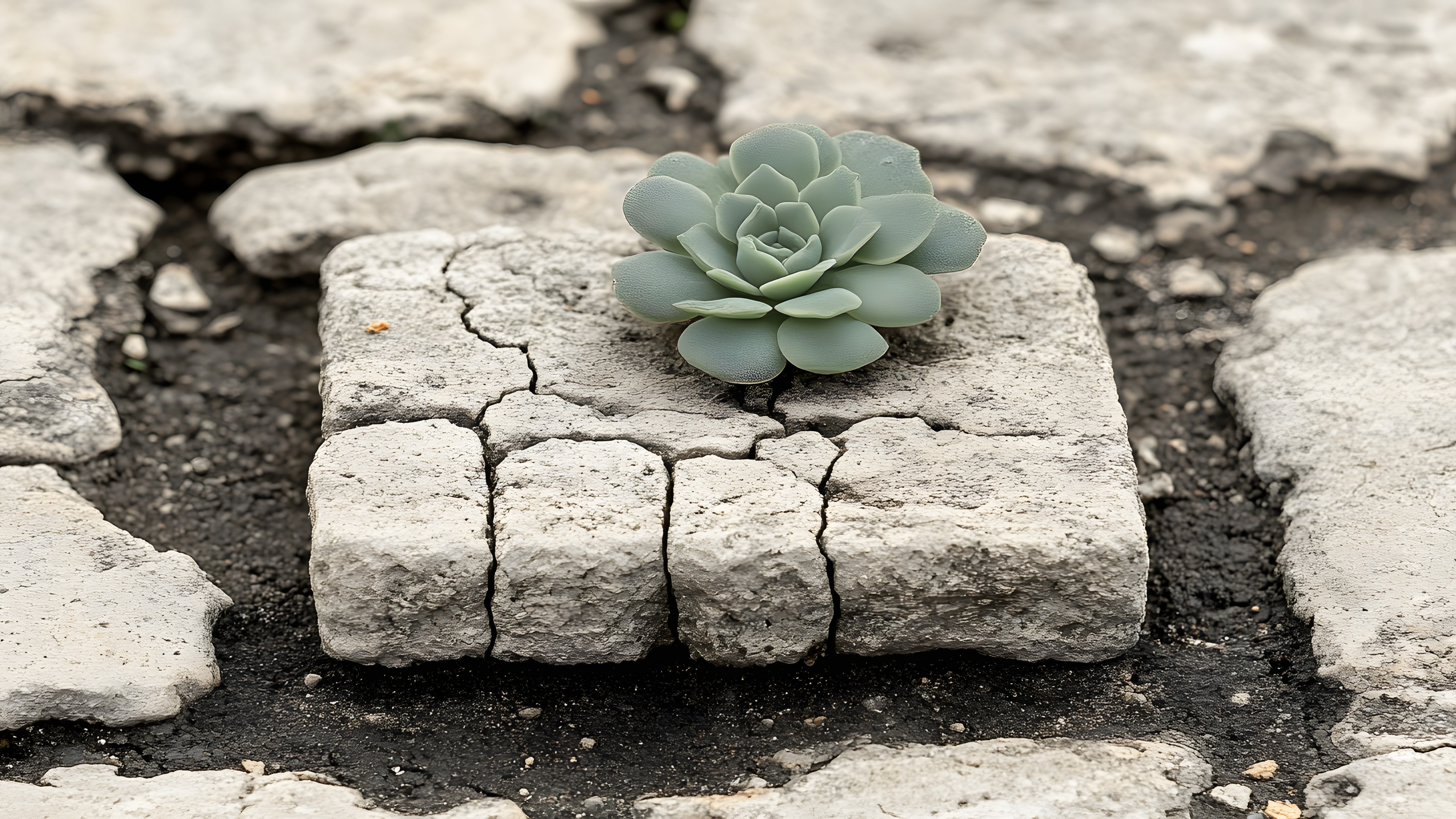 Cobblestone, Still life photography, Stonecrops